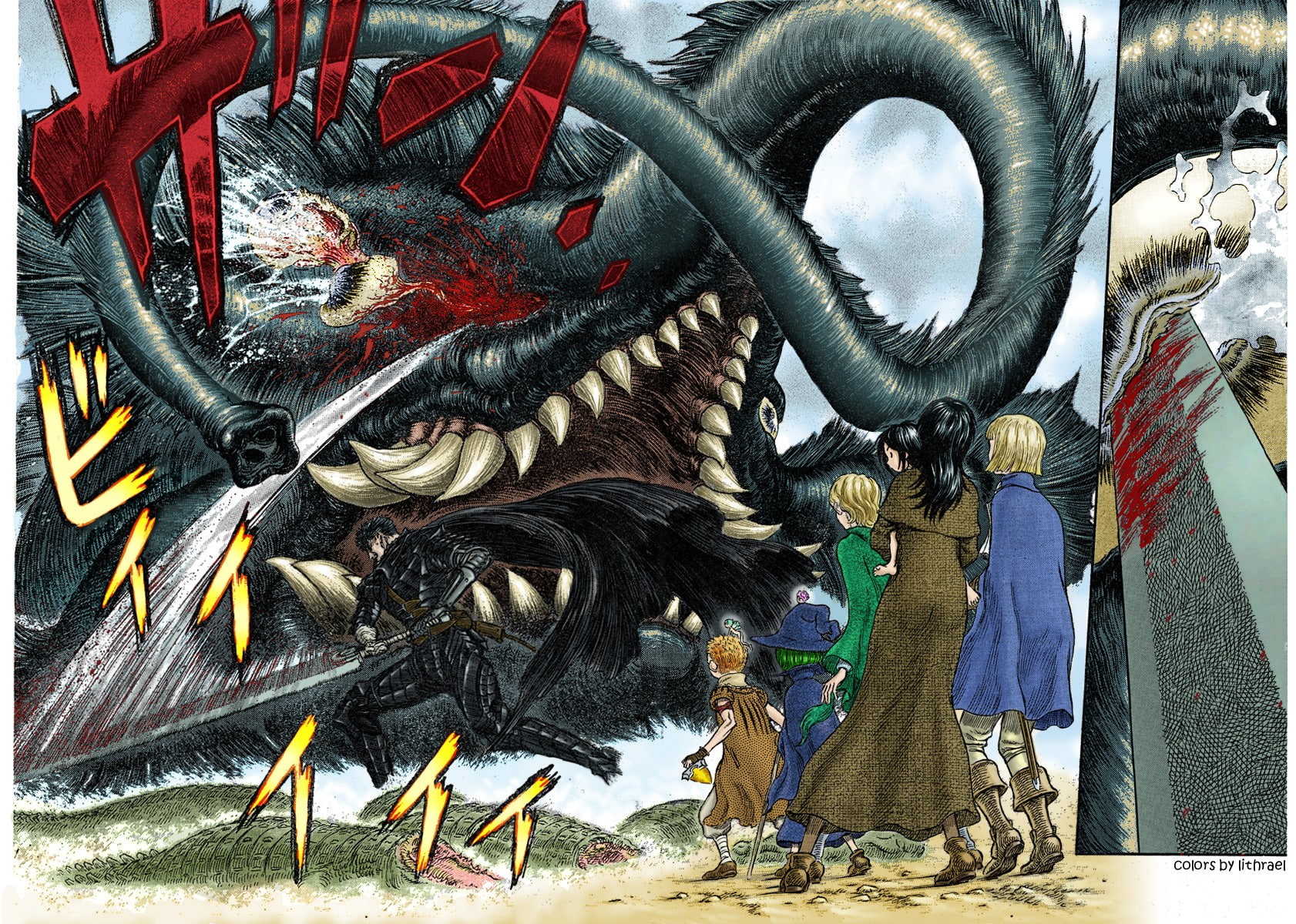 720P, Kentaro Miura, Berserk, Manga, Guts, Casca, HD Wallpaper