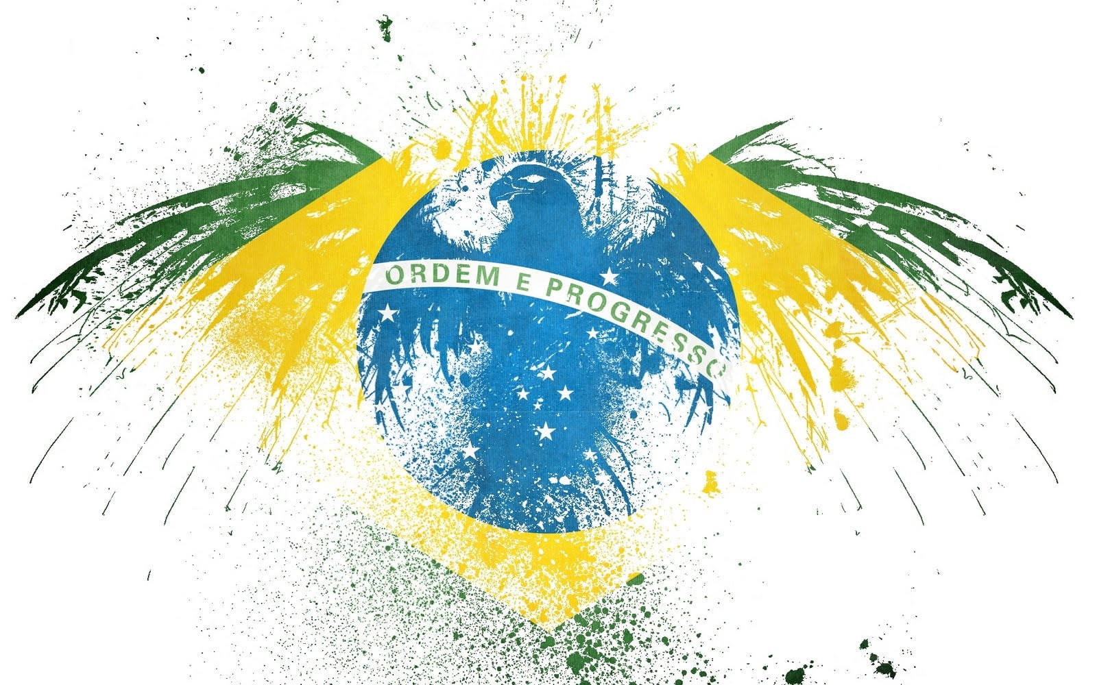 western script, emotion, graffiti, flag, yellow, white background, Brasil, no people, paint, symbol, creativity, Brazil, copy space, positive emotion, communication, HD Wallpaper