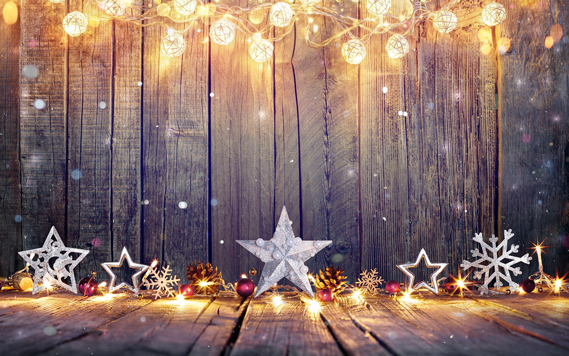 christmas, adornos, 1080P, holidays, estrellas, HD Wallpaper