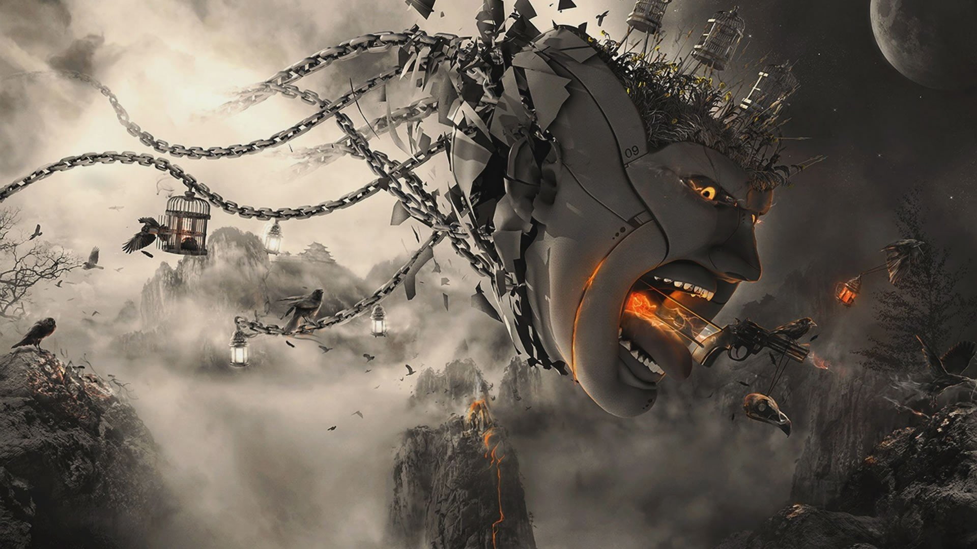 Planeta, 3d, abstracto, 1080P, HD Wallpaper