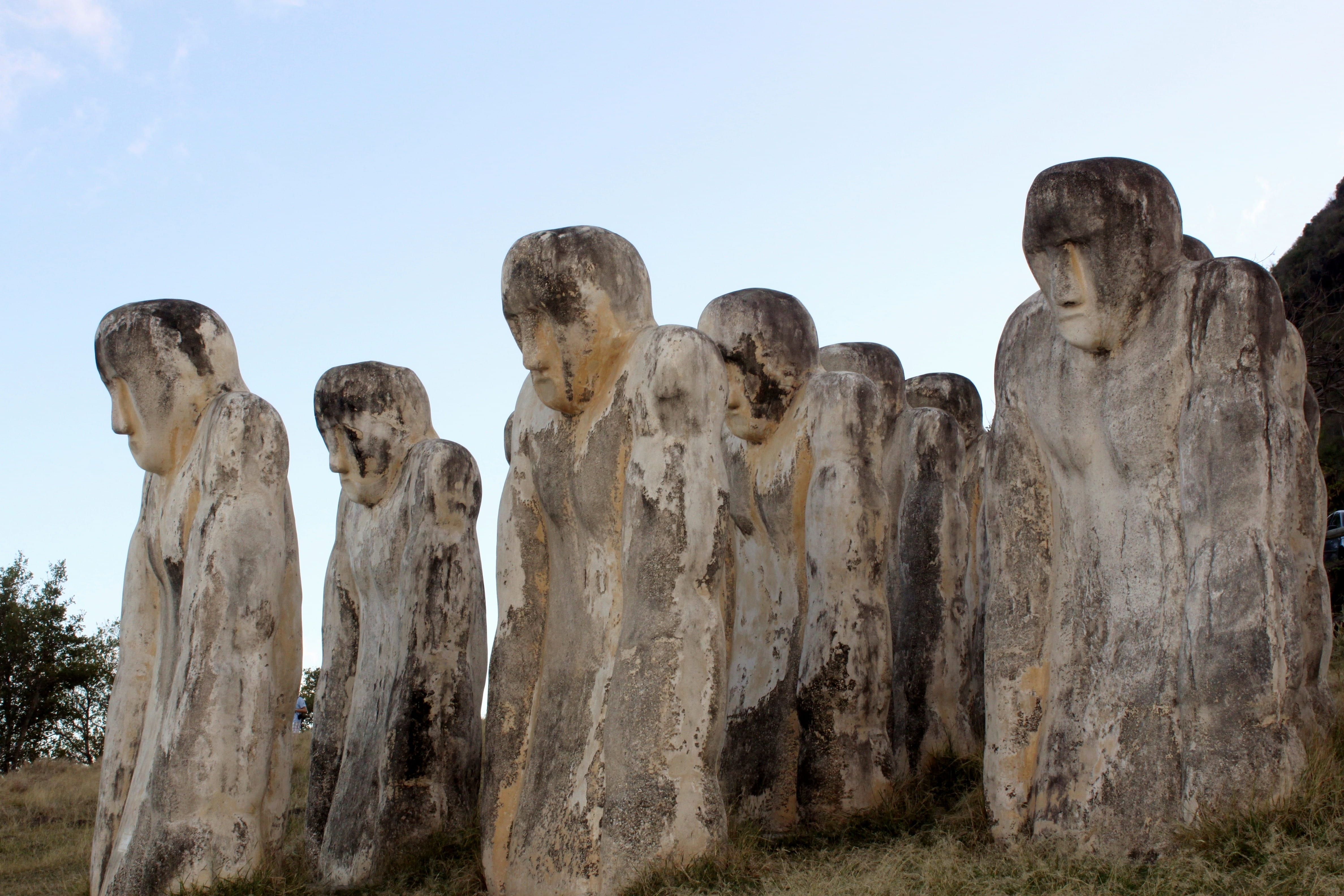 4K, day, anse cañete, human, the past, landscape, human representation, outdoors, male likeness, travel destinations, ancient, eroded, tranquility, architecture, HD Wallpaper