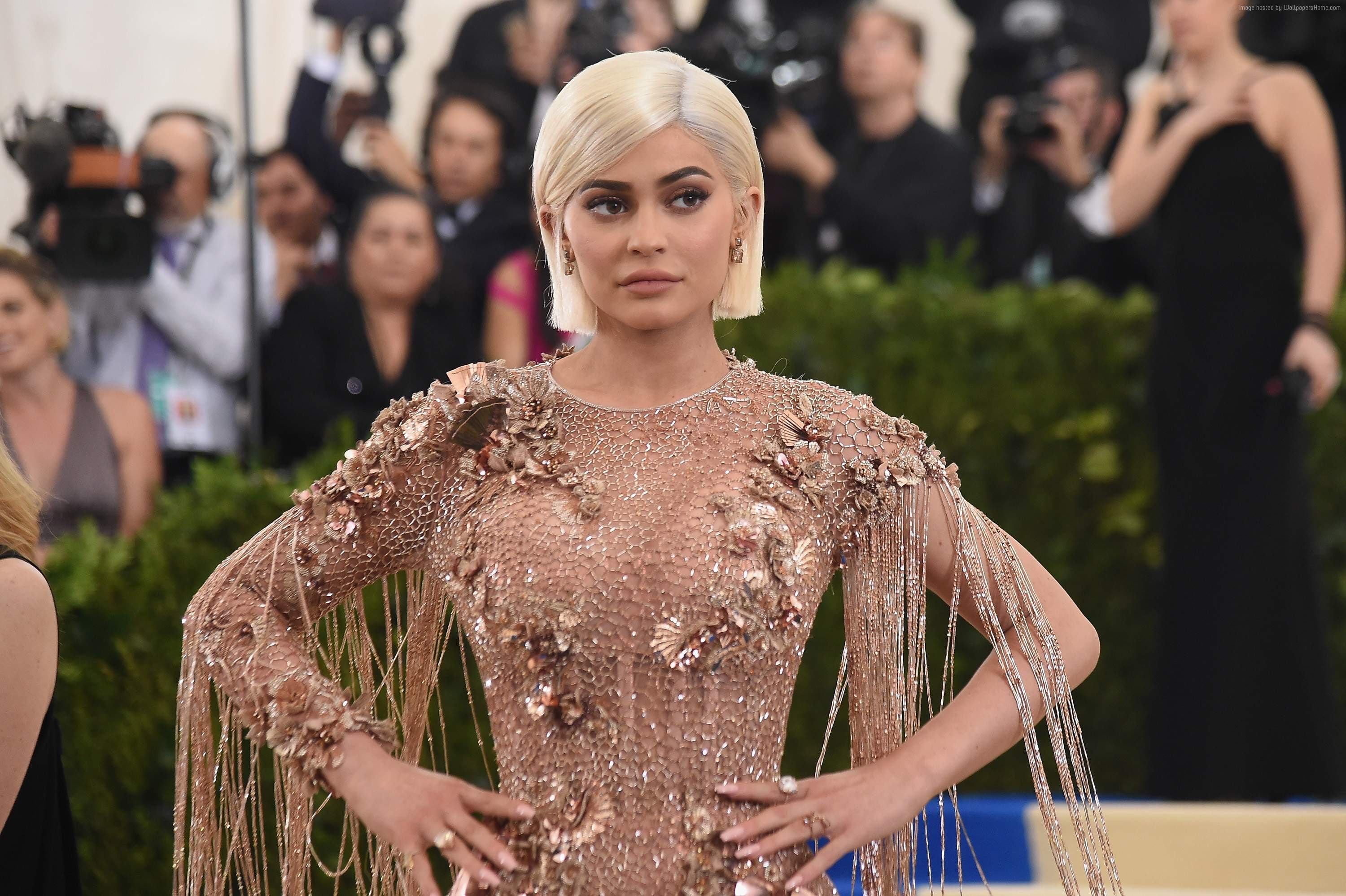6K, pink, Kylie Jenner, purple, 2K, HD Wallpaper