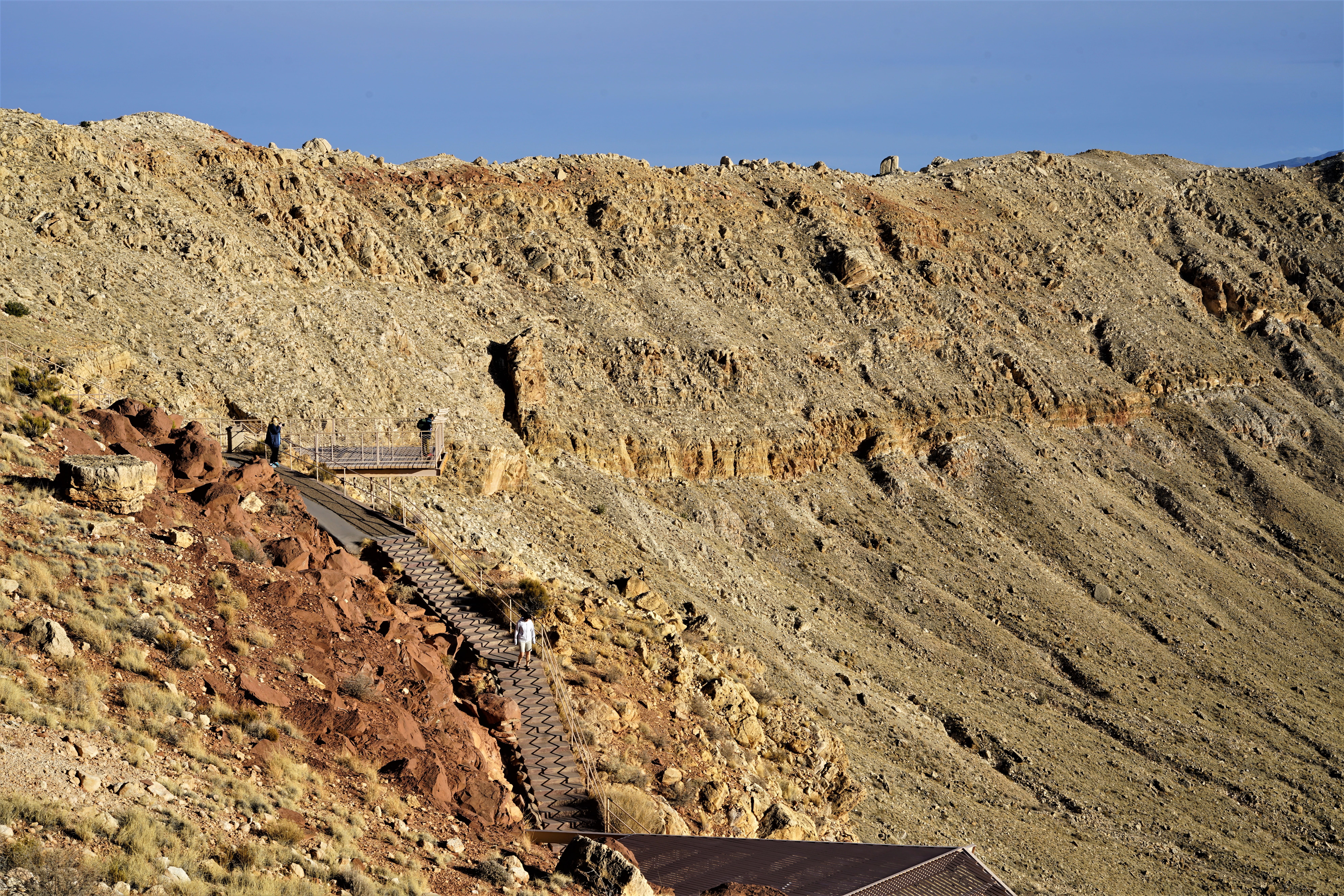 day, winslow, environment, outdoors, united states, solid, sunlight, desert, rock - object, meteor crater road, non-urban scene, climate, tranquility, beauty in nature, HD Wallpaper