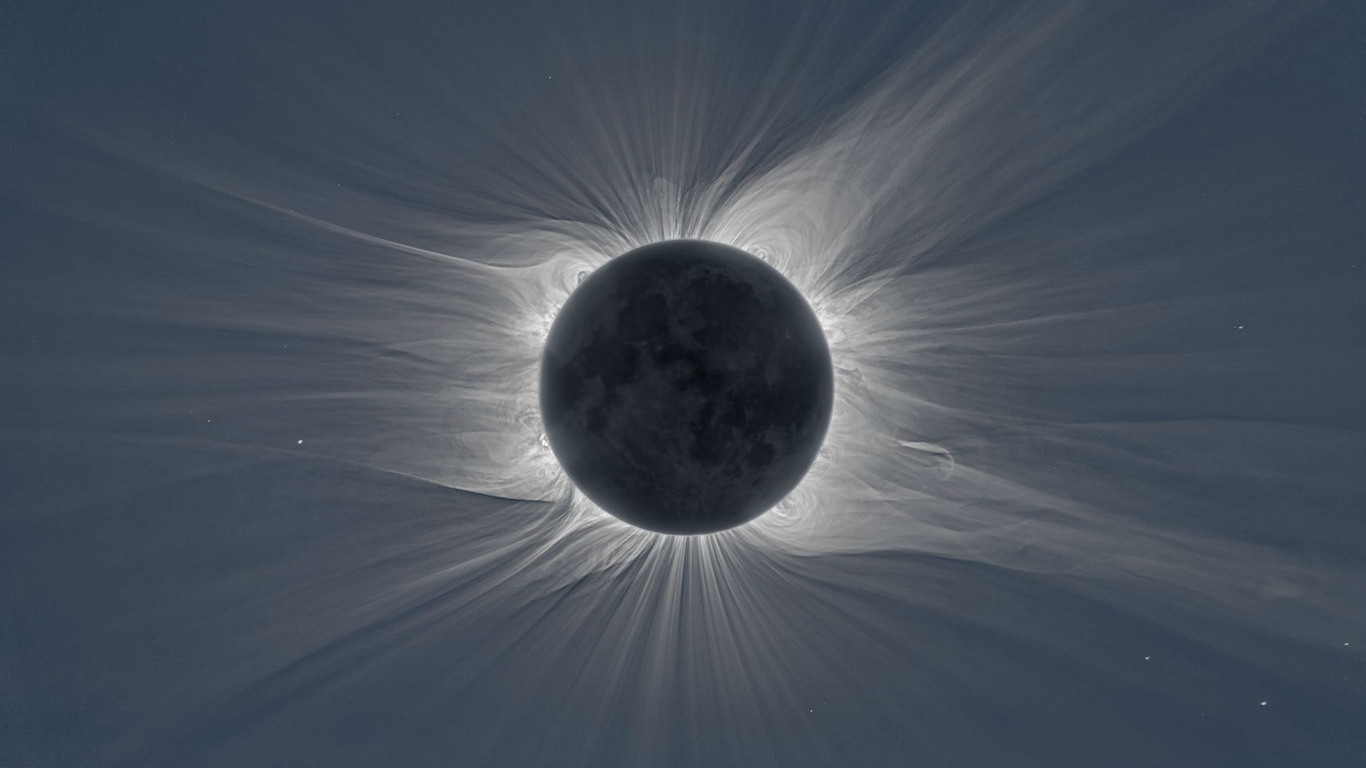 Moon, space art, planet, space, 1080P, solar eclipse, HD Wallpaper