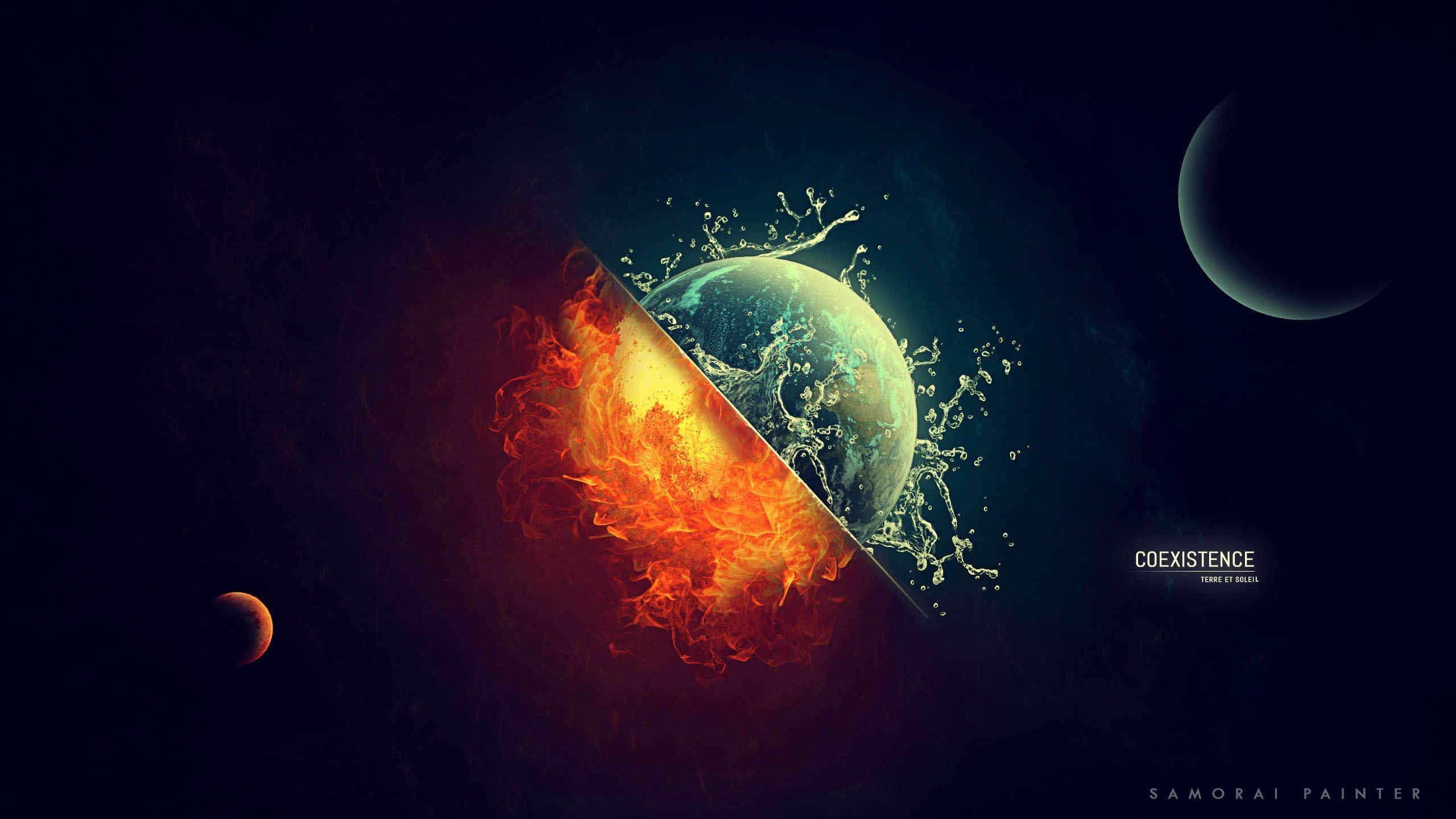 planet earth, light - natural phenomenon, orbiting, space, moon, exploding, eclipse, sphere, futuristic, technology, astrology, no people, star - space, HD Wallpaper