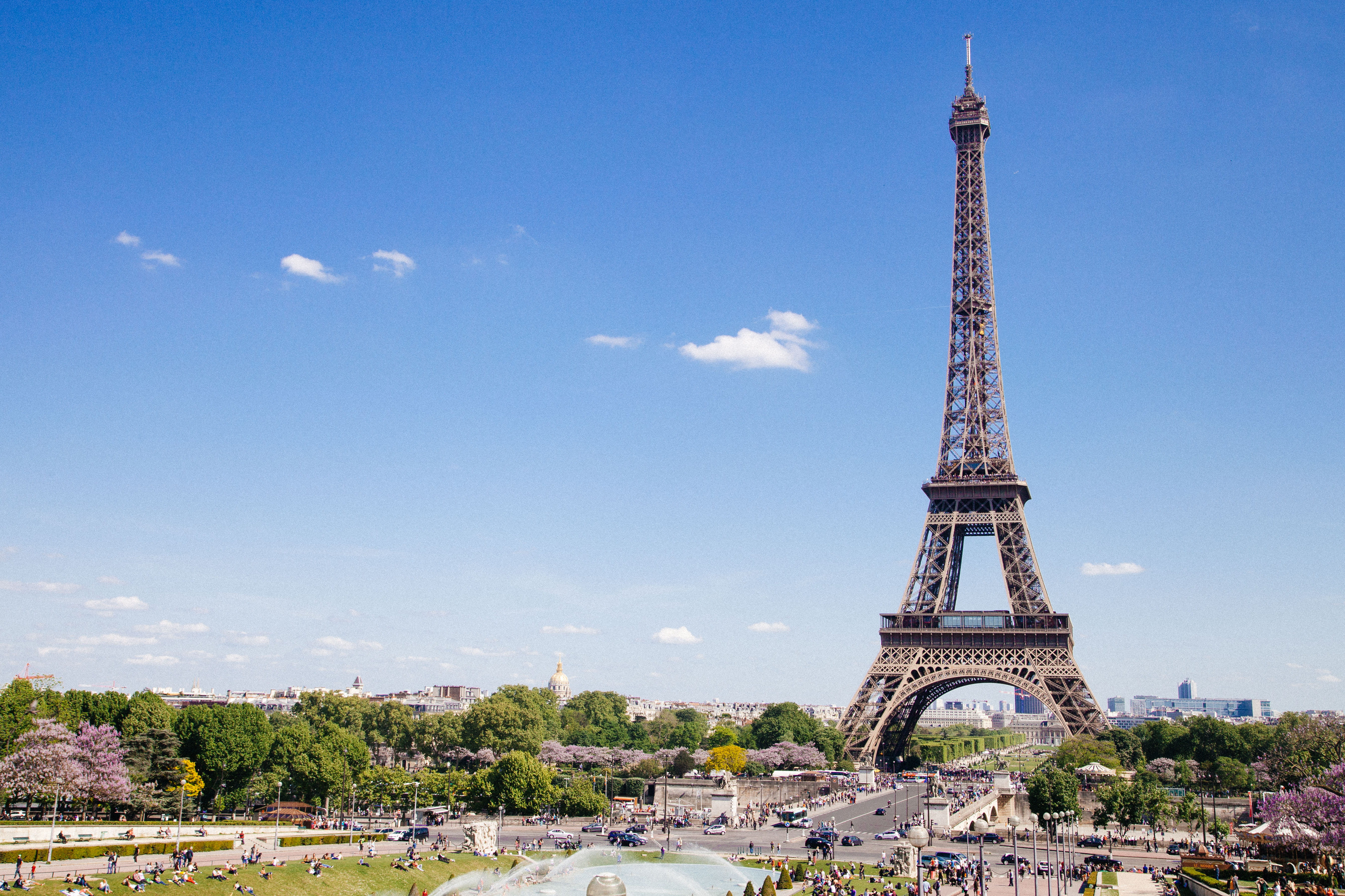 architecture, construção, iron - metal, daytime, eiffel tower, cityscape, tourism, 5K, noite, paris, city, eiffel, structure, travel destinations, skies, HD Wallpaper