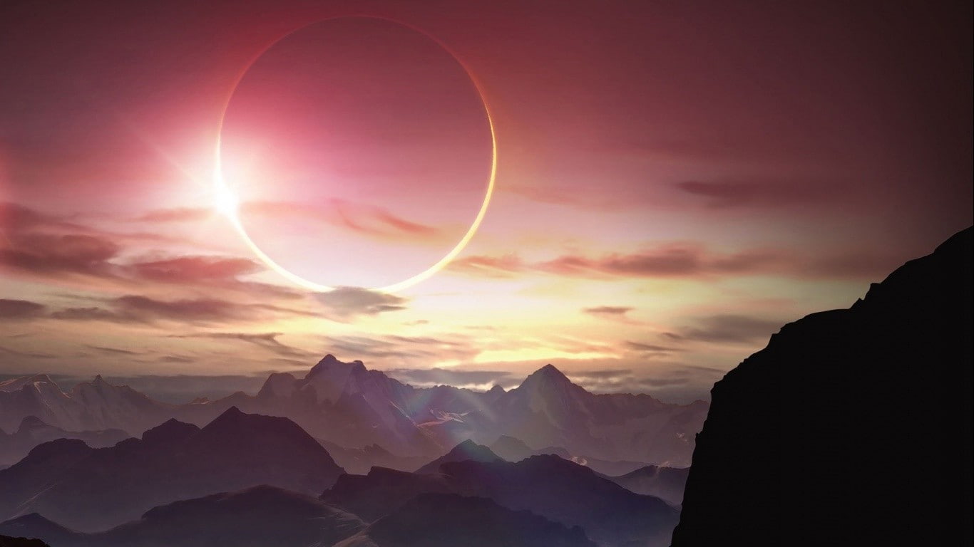 cloud - sky, 720P, outdoors, idyllic, sunbeam, no people, scenics - nature, majestic, Oppo Find 7, solar eclipse, sun, landscape, nature, tranquility, HD Wallpaper