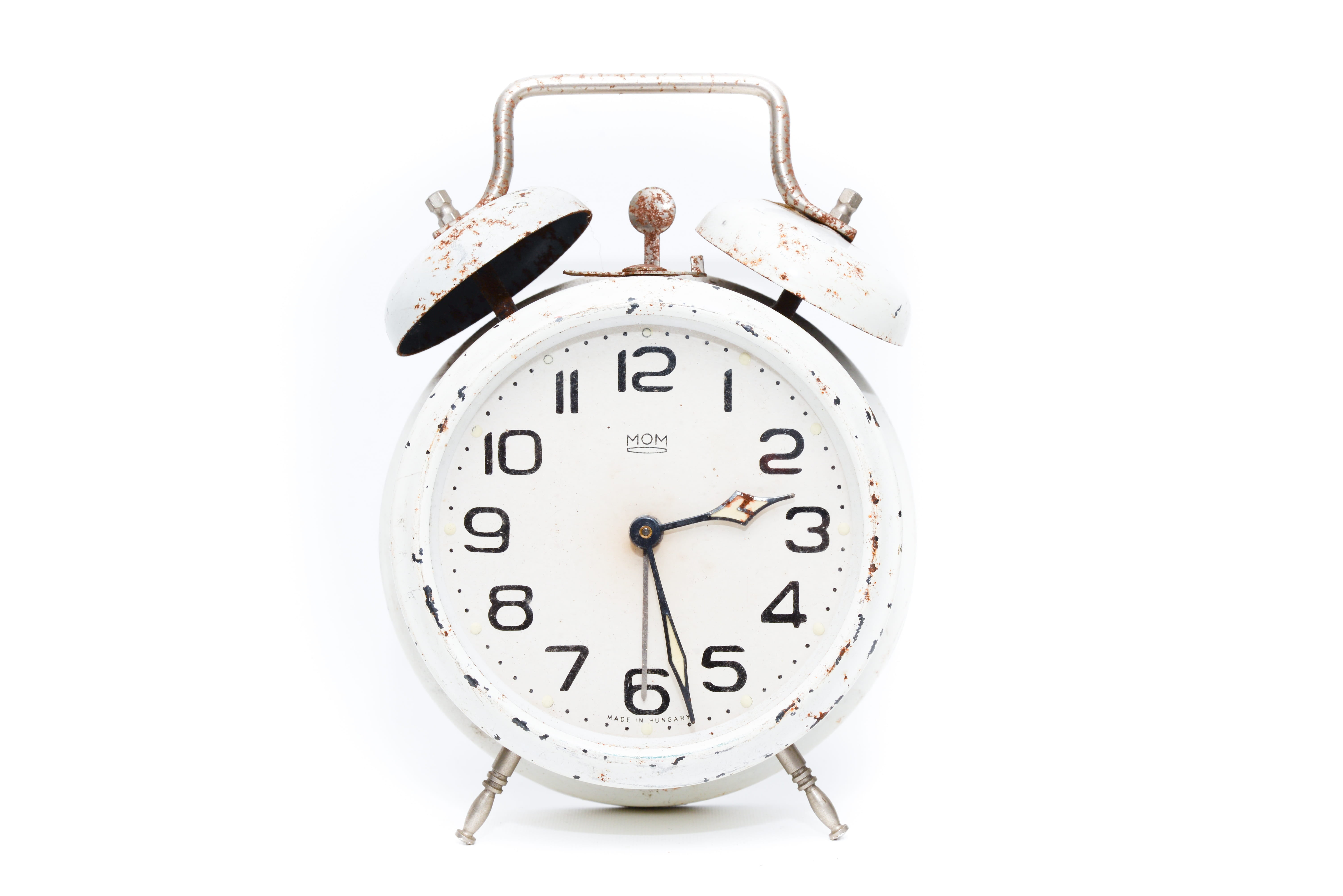 single object, bell, vintage, minute, cut out, old, time, second, white background, hand, face, retro styled, circle, no people, alarm, retro, clock face, HD Wallpaper