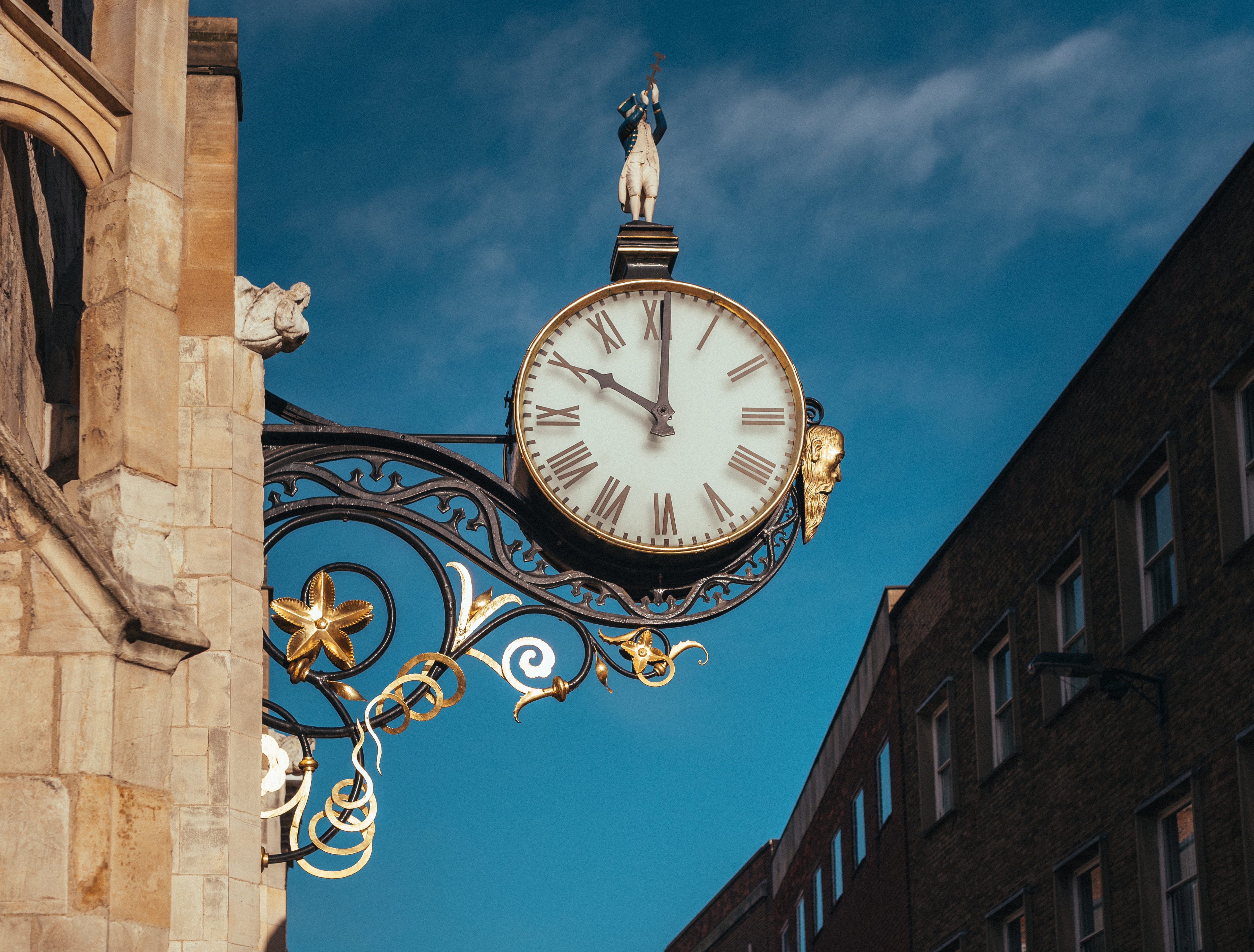 nature, day, o, roman, time, no people, 4K, analog, building exterior, built structure, building, clock face, architecture, read, clock, low angle view, HD Wallpaper