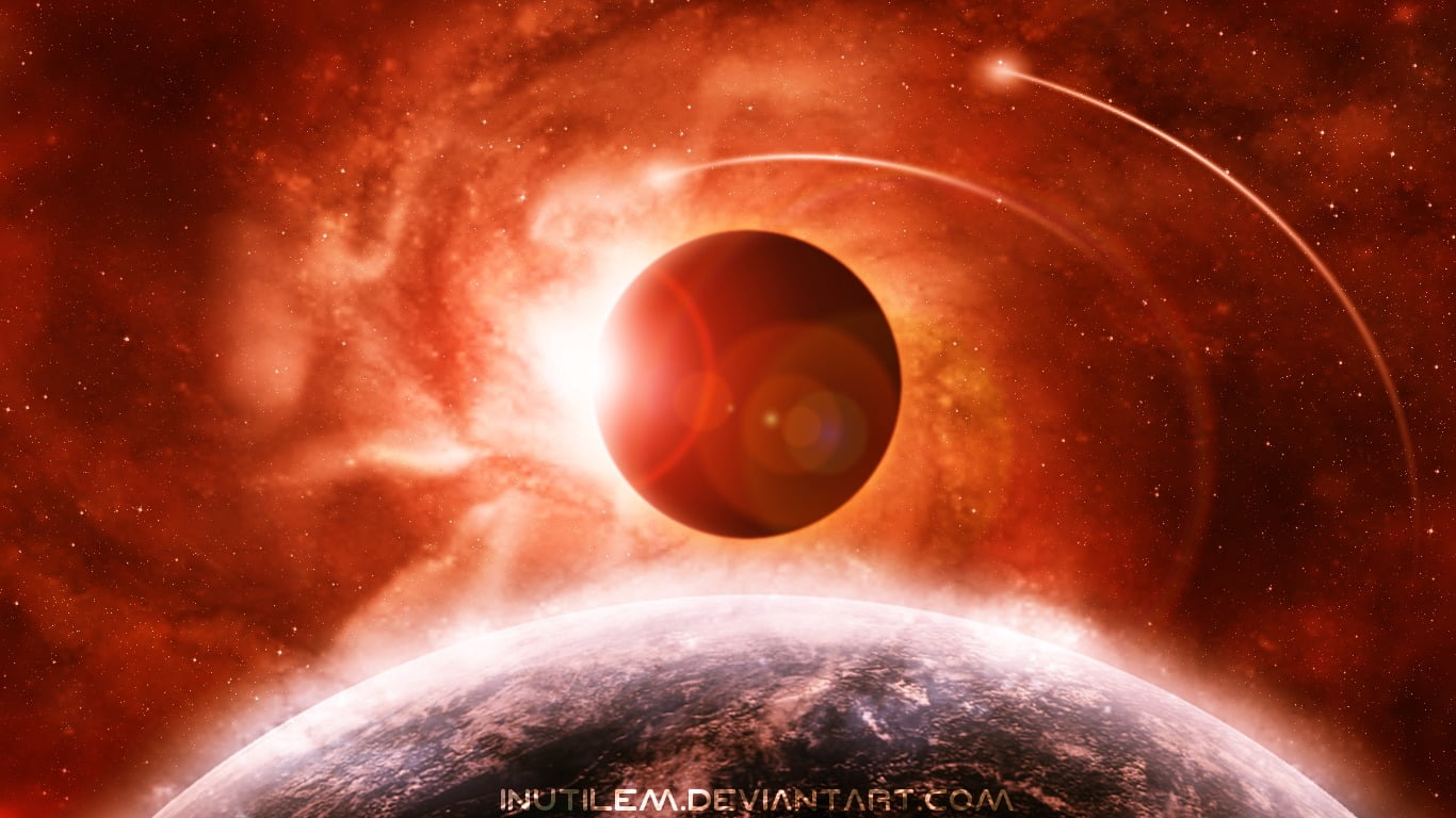eclipse, nature, brown, cloud - sky, digital composite, ceramic, astronomy, space exploration, sphere, orbiting, 720P, plate, outdoors, space, no people, HD Wallpaper