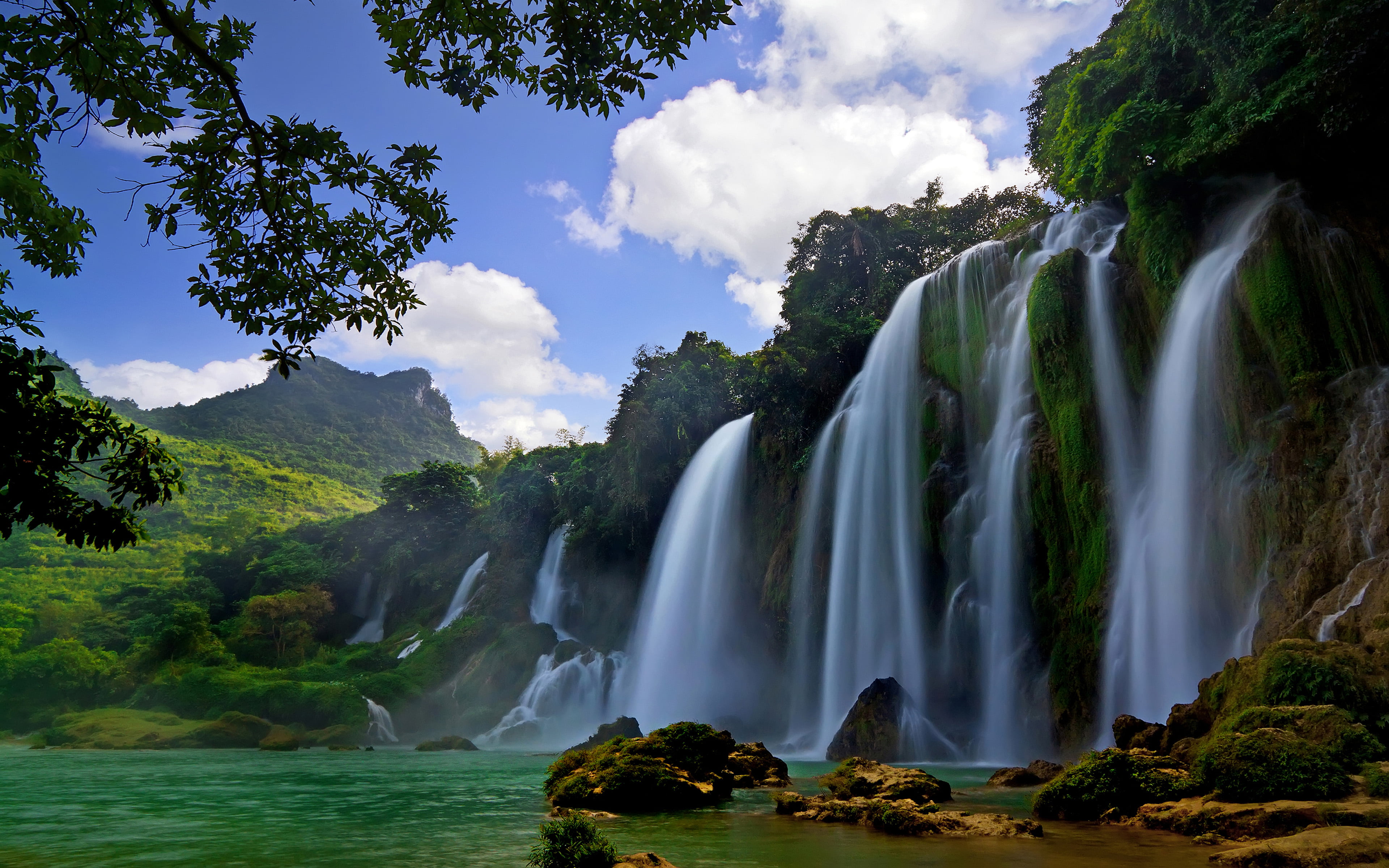 china, hd, long exposure, nature, 4K, gioc, detian, plant, bang, non-urban scene, cao, beauty in nature, falls, falling water, rainforest, desktop, waterfall, HD Wallpaper