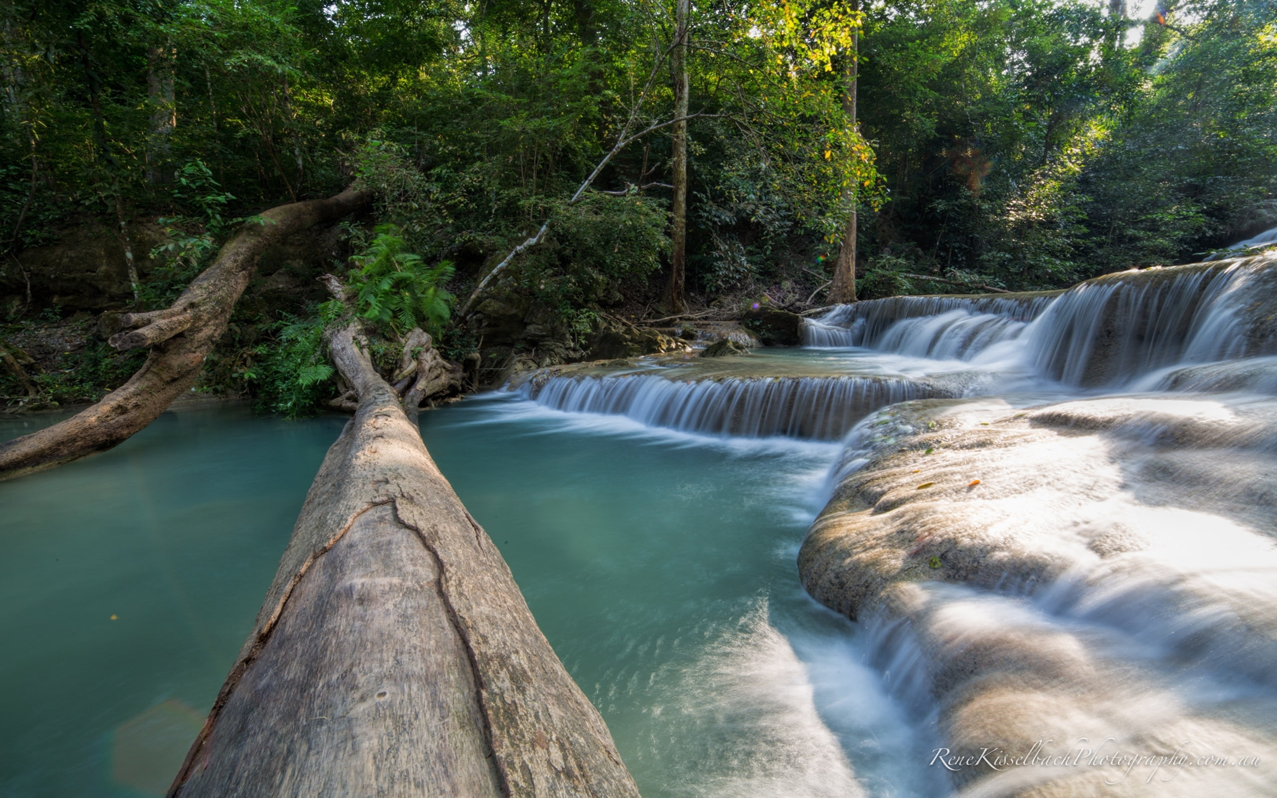 park, kanchanaburi, national, 2K, waterfall, HD Wallpaper