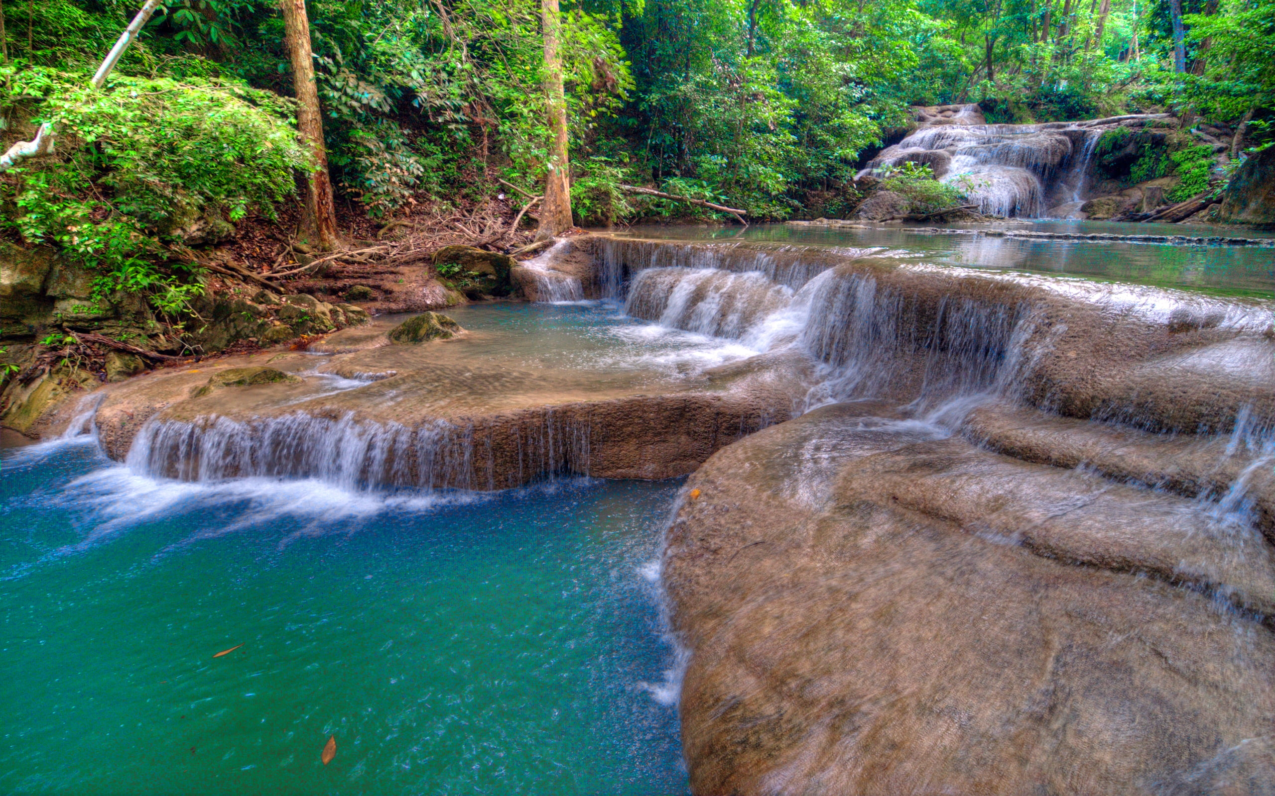 2K, kanchanaburi, national, waterfall, park, HD Wallpaper