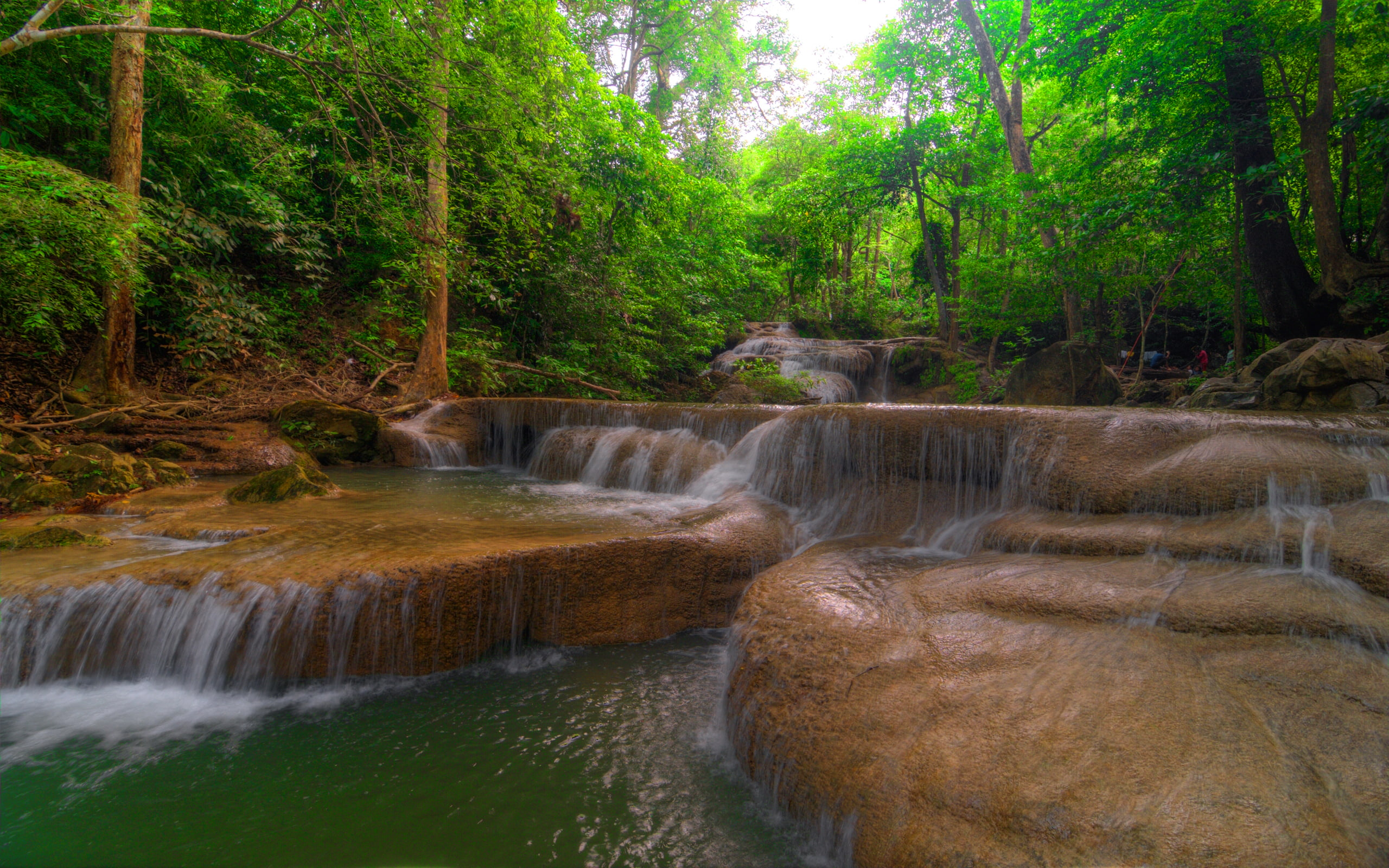 waterfall, 2K, park, kanchanaburi, national, HD Wallpaper