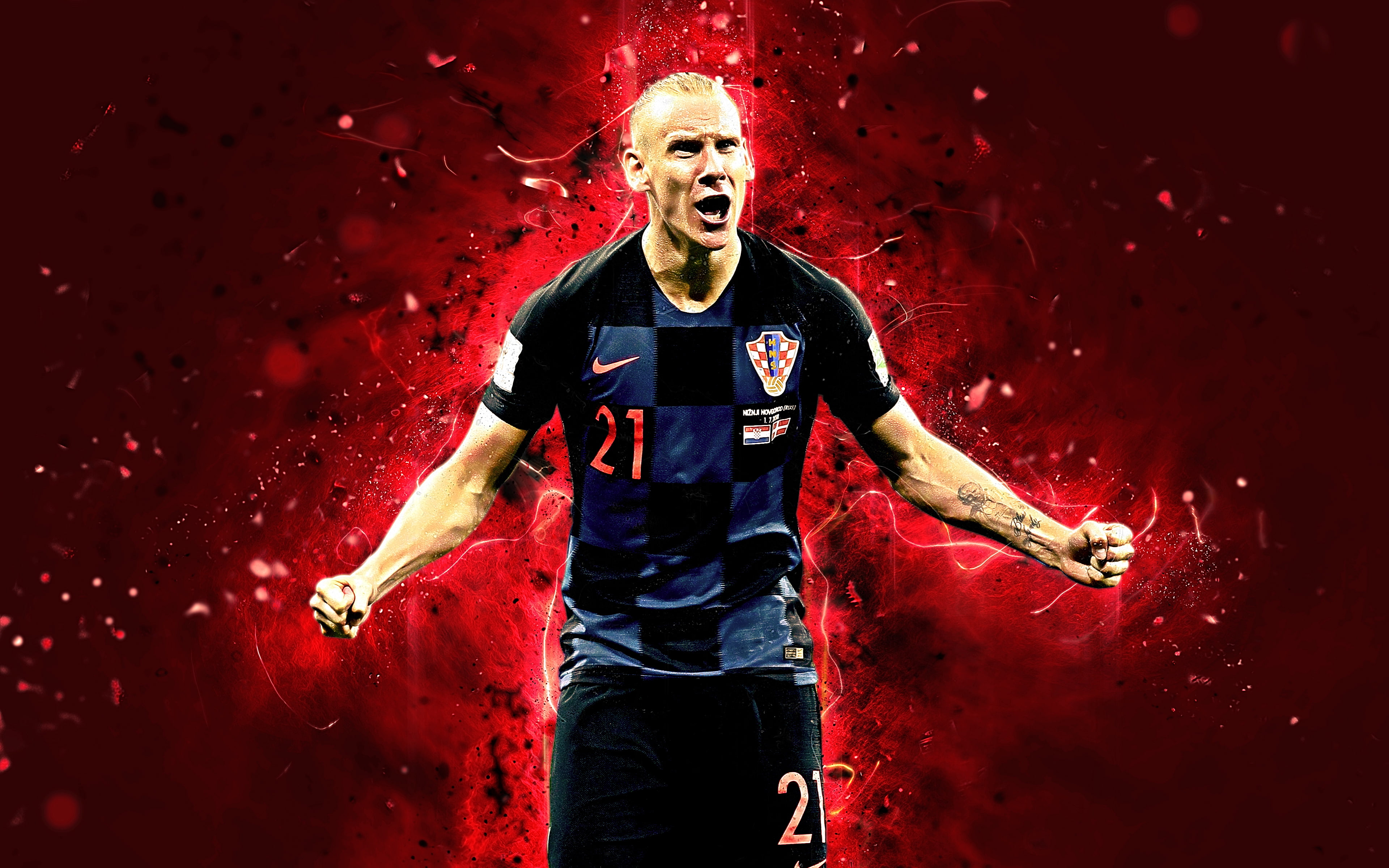 Soccer, 4K, Domagoj Vida, Croatian, HD Wallpaper
