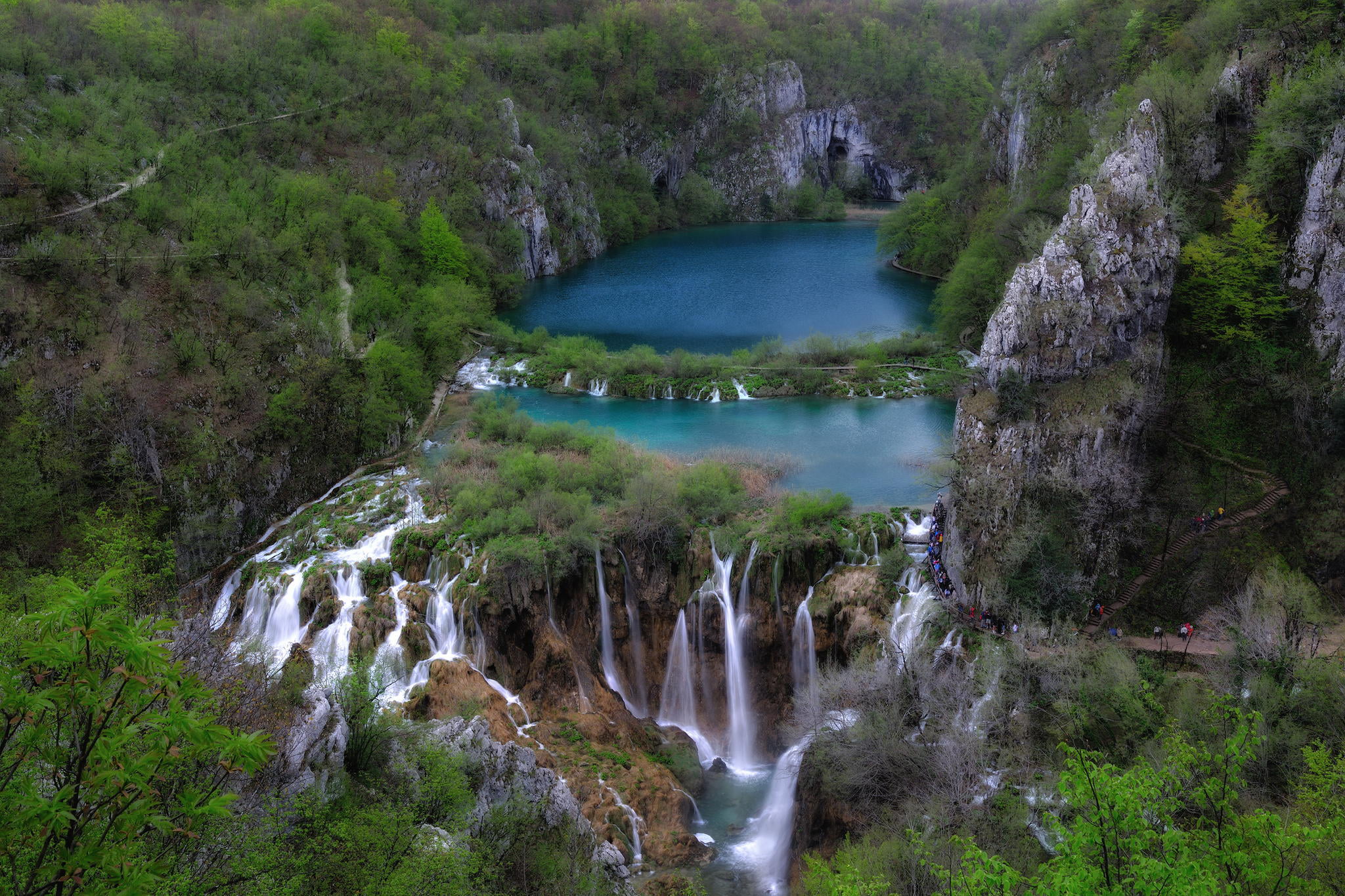 outdoors, water, tree, no people, waterfall, National Park Plitvice, long exposure, non-urban scene, Plitvice Lakes, Croatian lakes, tranquil scene, beauty in nature, HD Wallpaper