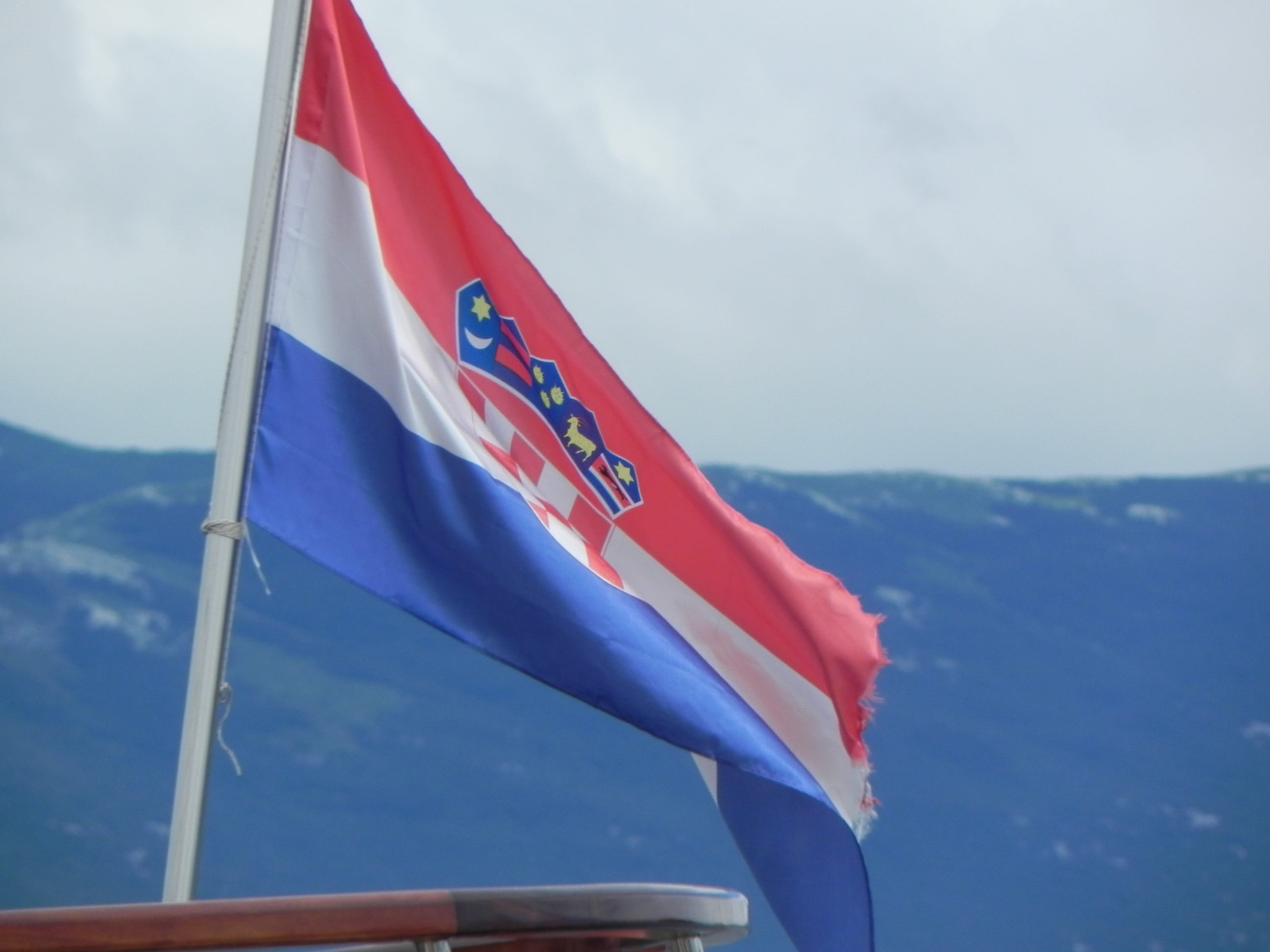 no people, Flutter, freedom, cloud - sky, day, national icon, independence, emotion, pride, croatian flag, low angle view, patriotism, outdoors, 2K, Wind, HD Wallpaper