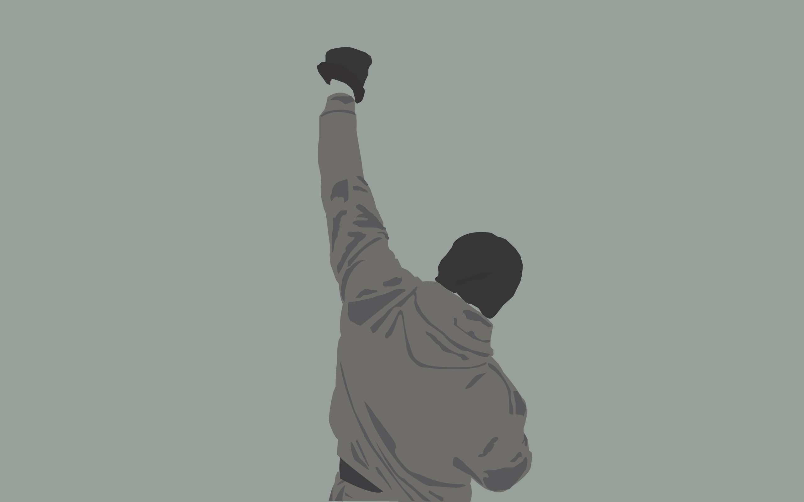 art and craft, sky, arms raised, real people, copy space, clear sky, men, studio shot, movies, one person, artwork, silhouette, cut out, standing, rear view, HD Wallpaper