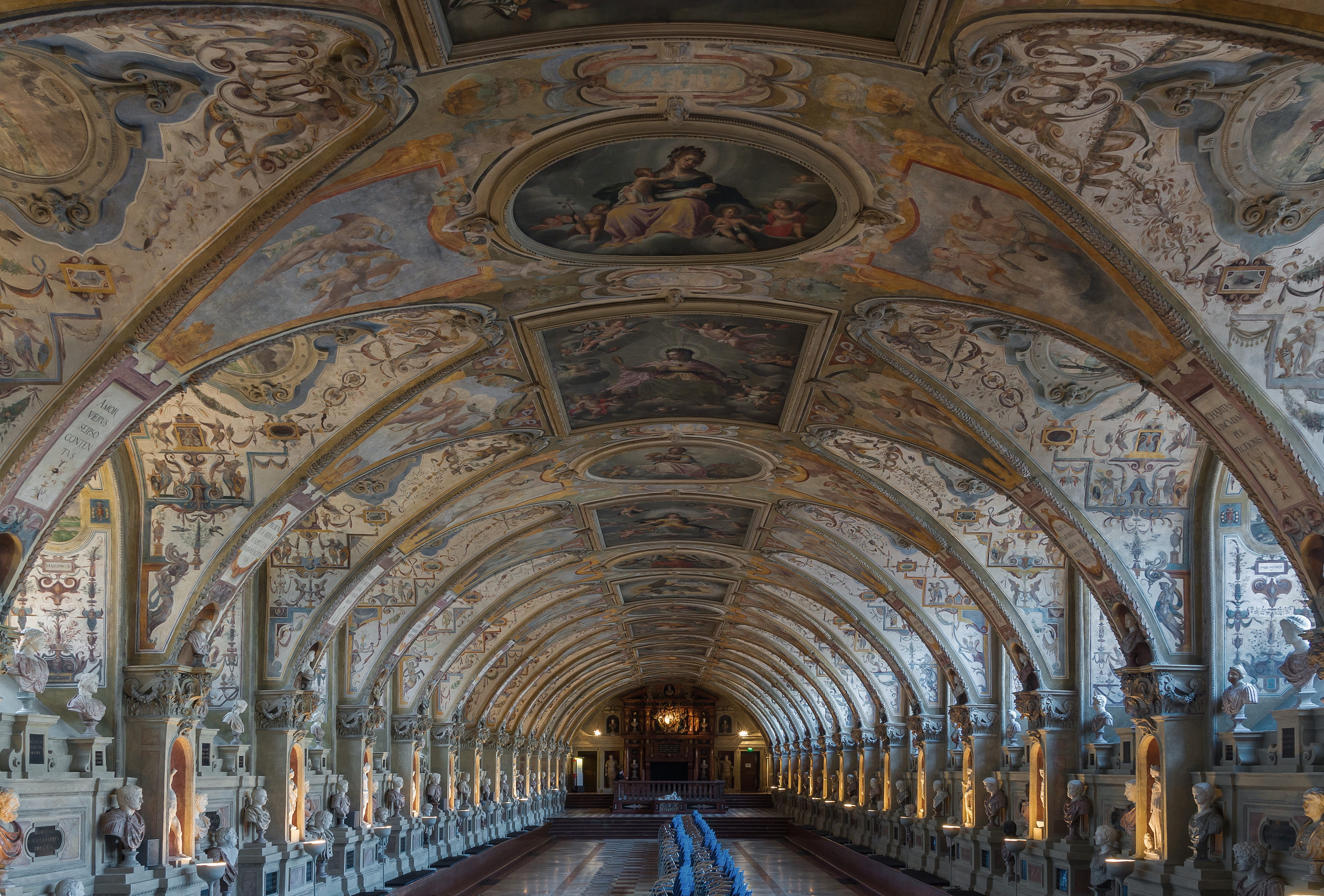 church, spirituality, the past, landscape, indoors, fresco, symmetry, art and craft, place of worship, antiquarium residenz munich, travel destinations, HD Wallpaper