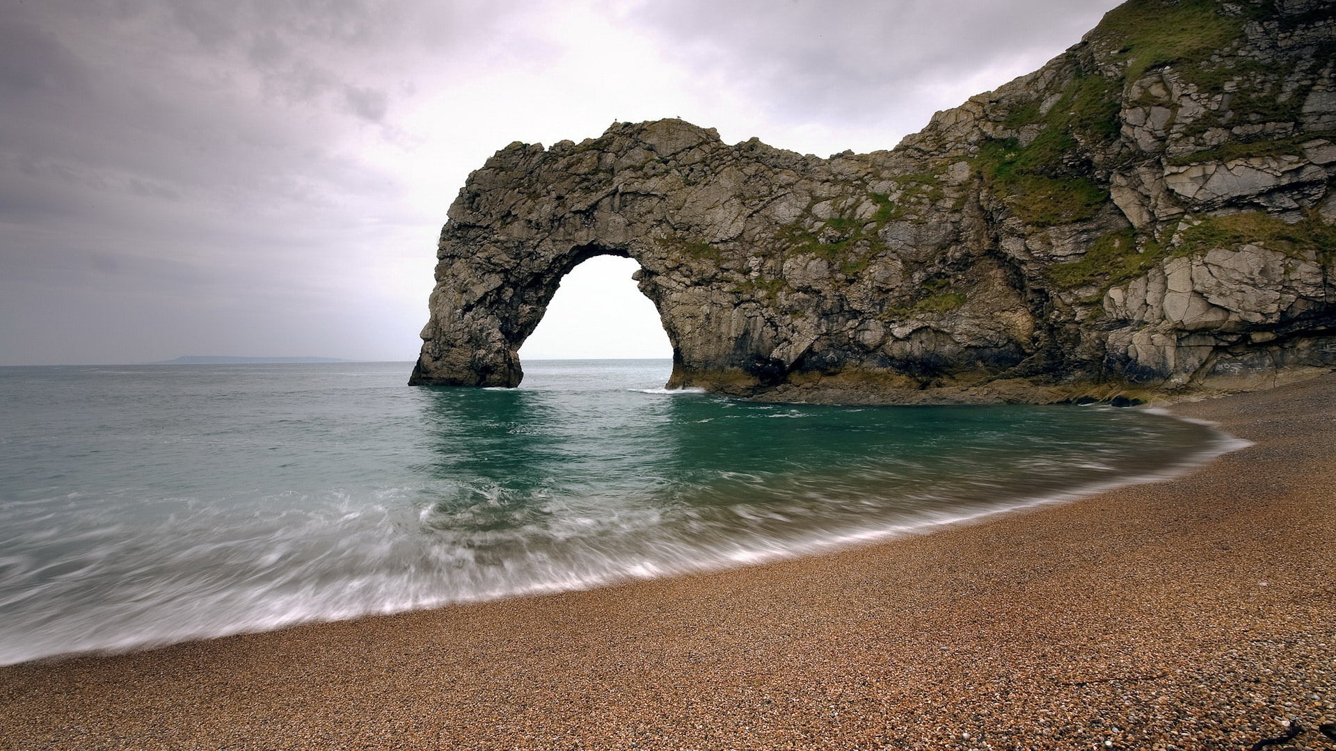 natural Arch, horizon, coast, arch, sea, eroded, bay Of Water, no People, cloud - Sky, island, europe, wave, land, beauty In Nature, seascape, rocks, waters Edge, HD Wallpaper
