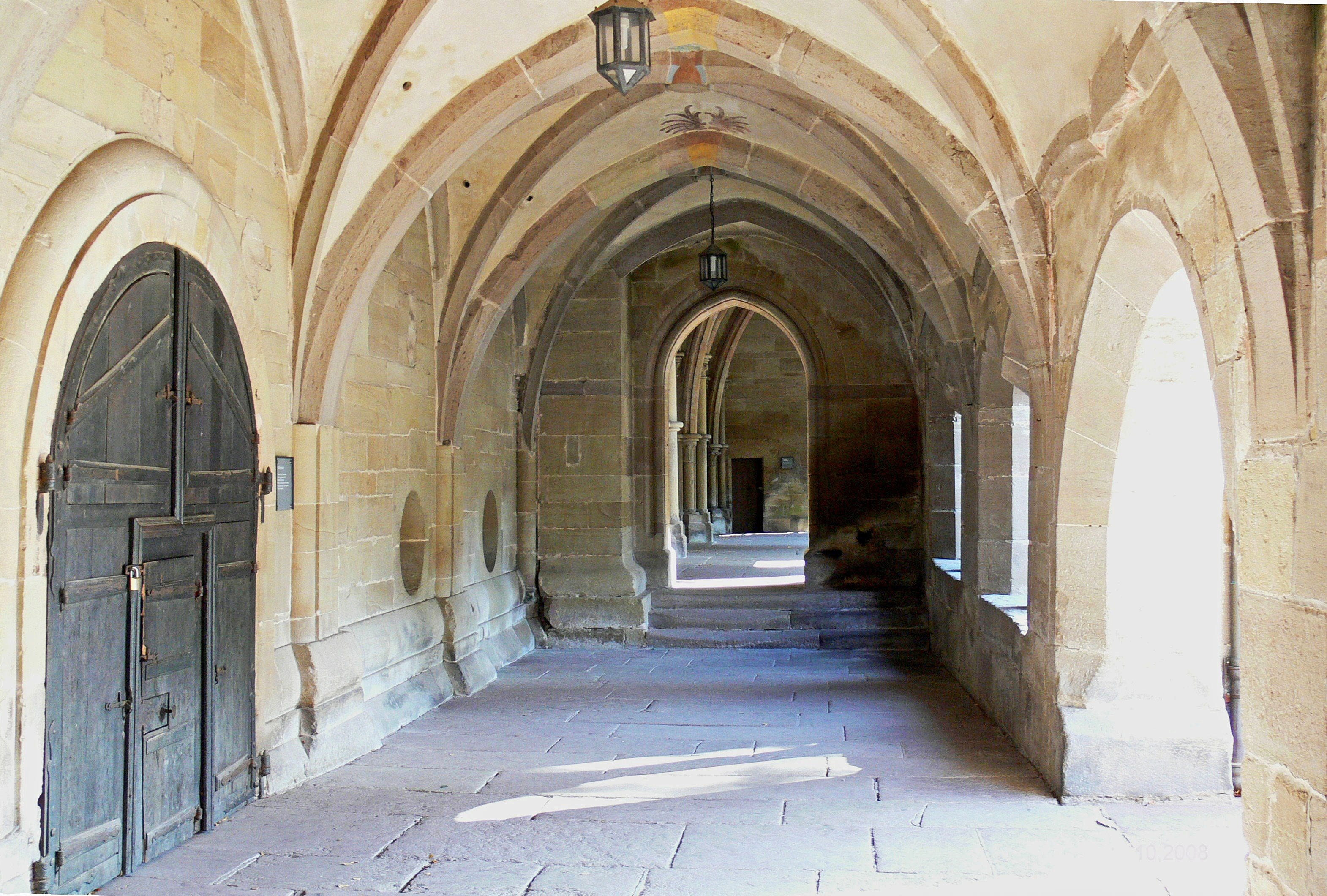 empty, archway, abbey, no people, sunlight, Monastery, indoors, Vault, history, building, the way forward, baden württemberg, cloister, arch, old, architecture, HD Wallpaper