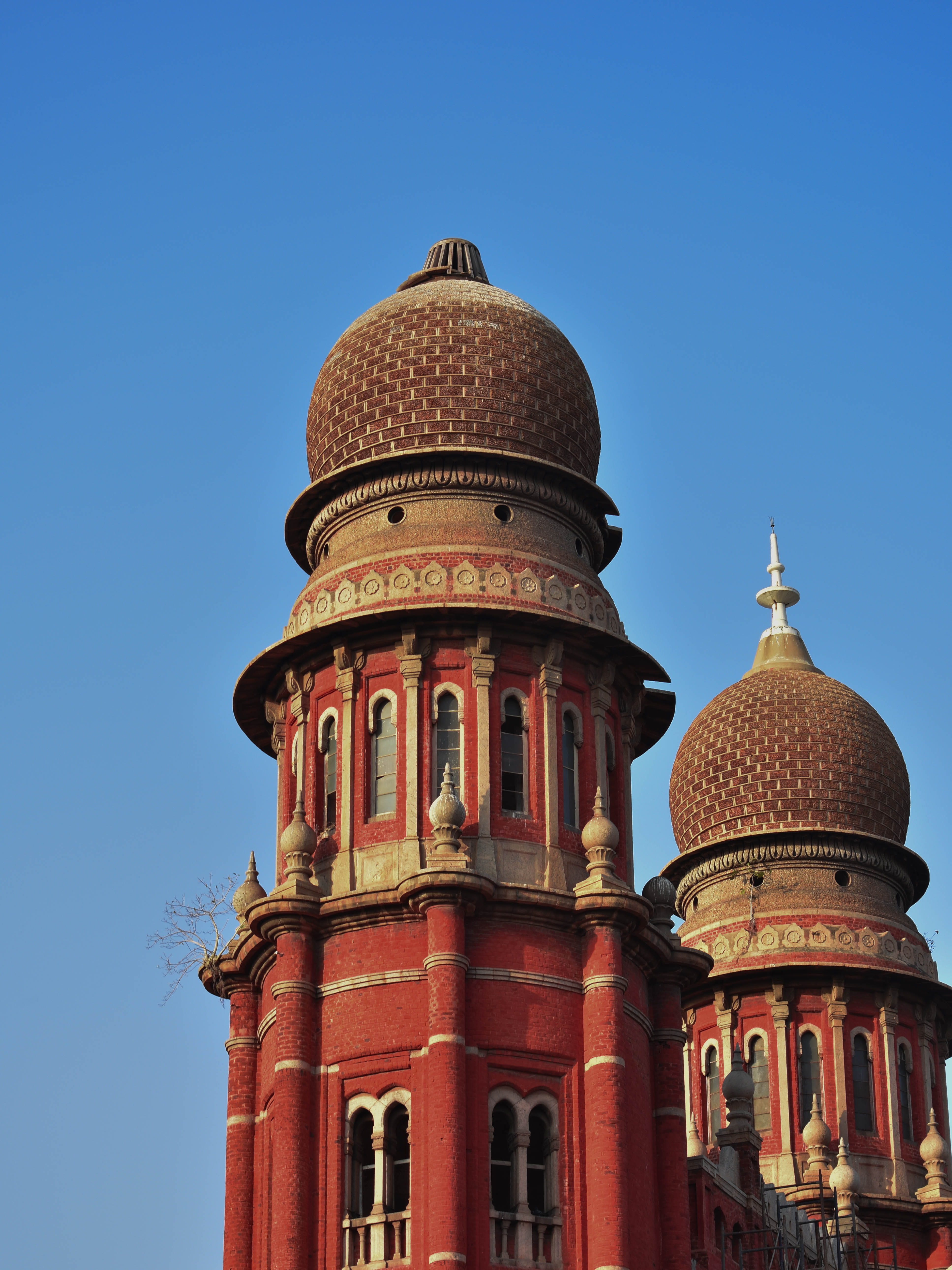 temple, blue, worship, mosque, steeple, dome, beacon, shrine, building, belief, clear sky, spirituality, tower, place of worship, person, lighthouse, no people, Phone HD Wallpaper