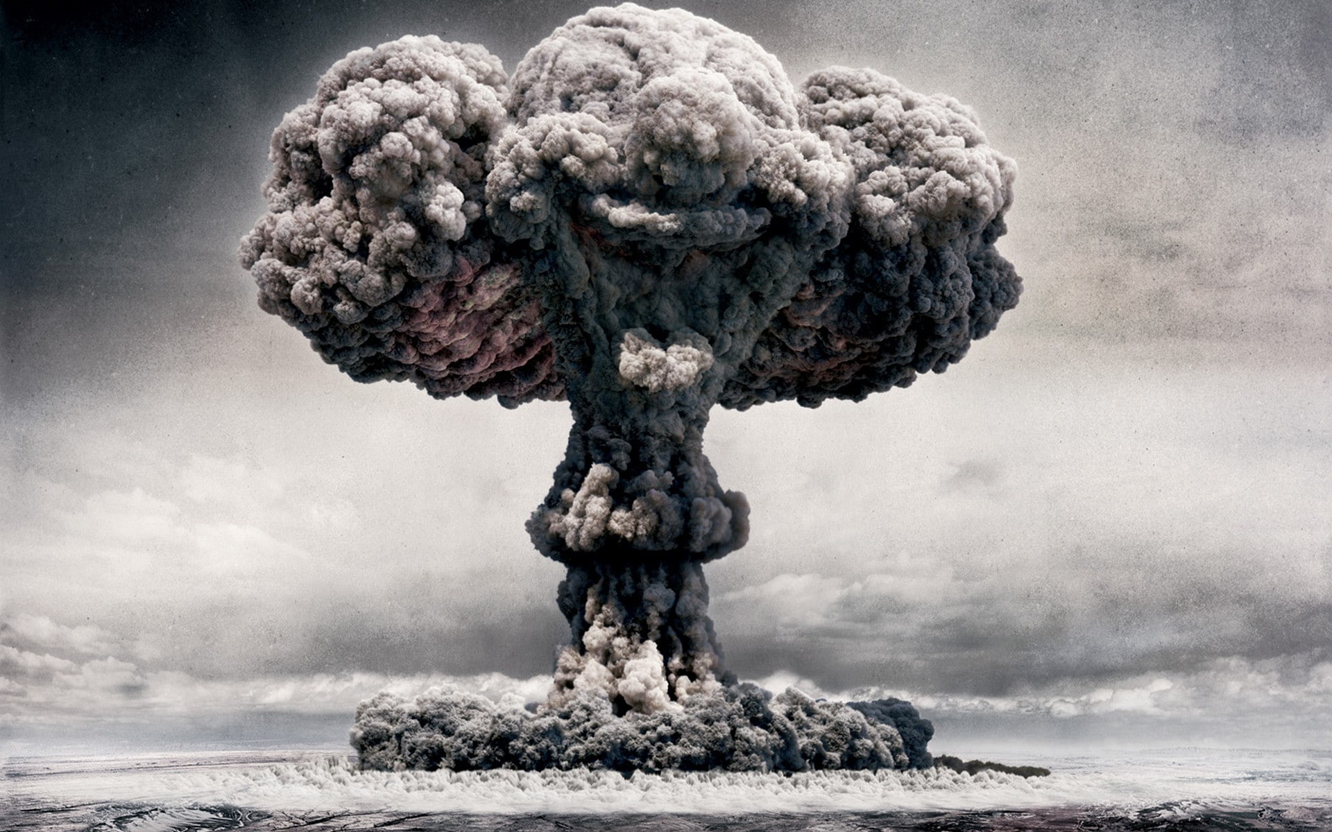 clowns, explosions, nuclear, 1080P, HD Wallpaper