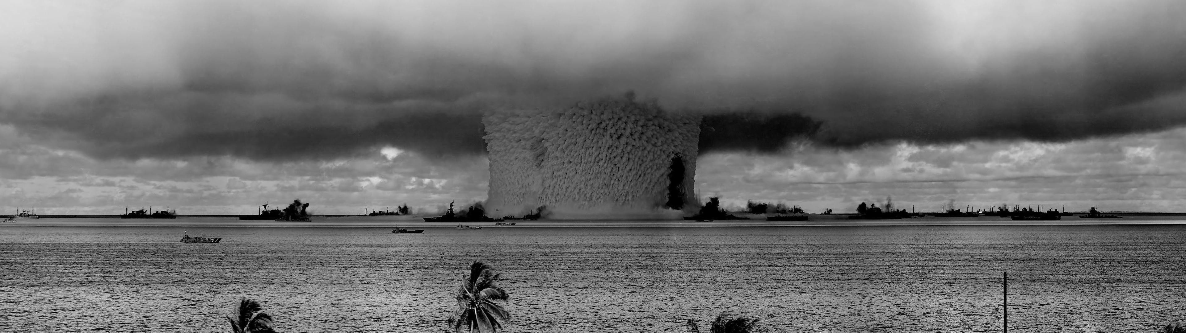 explosion, nature, nuclear, 4K, landscape, destruction, HD Wallpaper