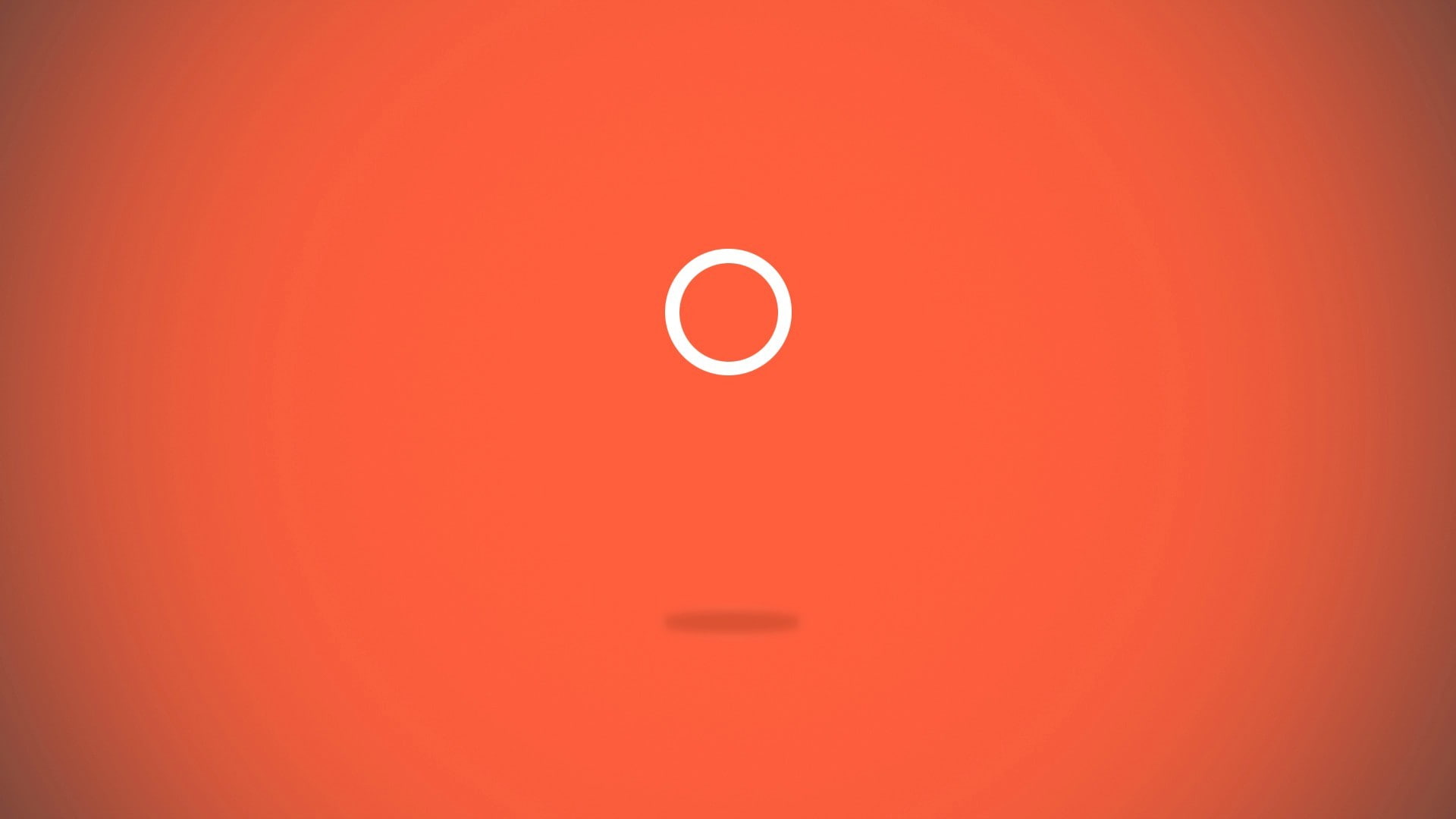 simple, circle, minimalism, orange background, 1080P, Her (movie), digital art, movies, HD Wallpaper