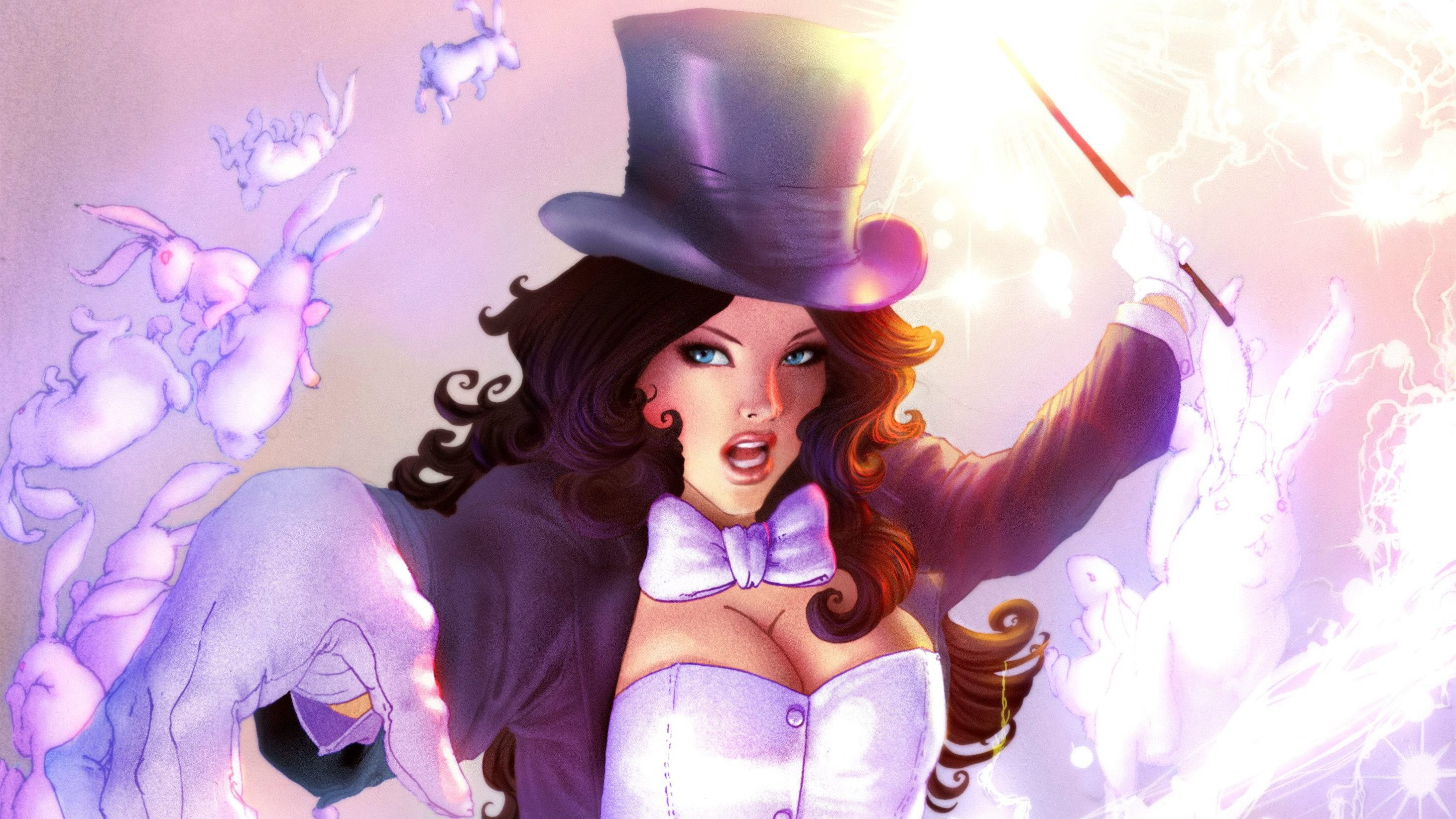 beauty, zatara, zatanna, girl, comic, character, magia, lovely, 2K, brunette, HD Wallpaper