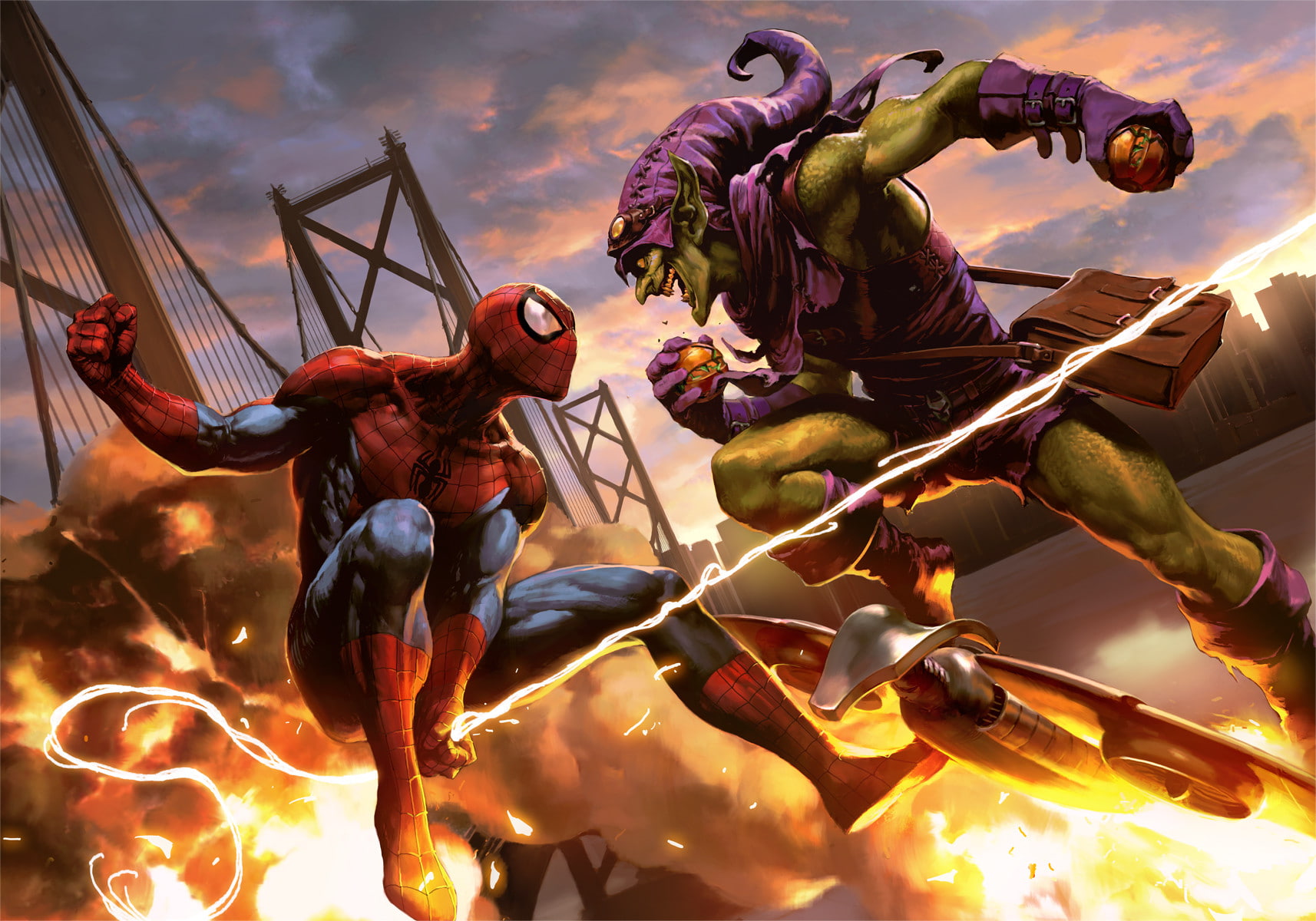 hd, goblin, universe, cinematic, movies, man, code, art, Marvel Comics, comics, x, spider, marvel, green, 1714x1200 px, Green Goblin, geass, Marvel Cinematic Universe, HD Wallpaper