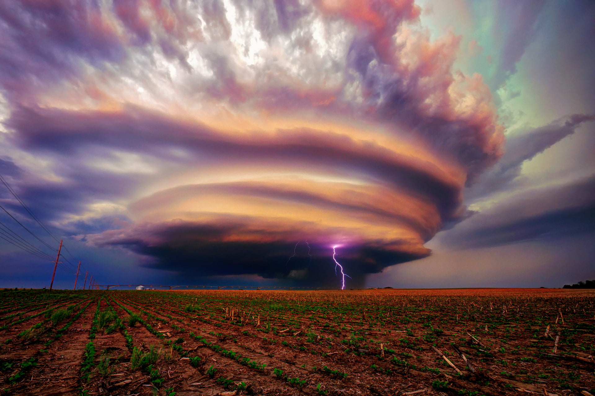 outdoors, power in nature, no People, sky, zipper, ominous, nature, land, sunset, the storm, weather, tornado, blue, environment, landscaped, cloud - Sky, HD Wallpaper