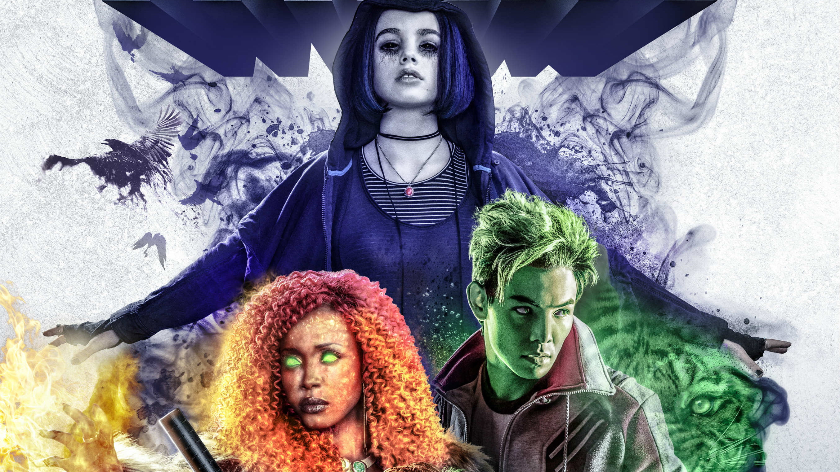 2K, beast boy, 4k, starfire, tv shows, raven, hd, titans, HD Wallpaper