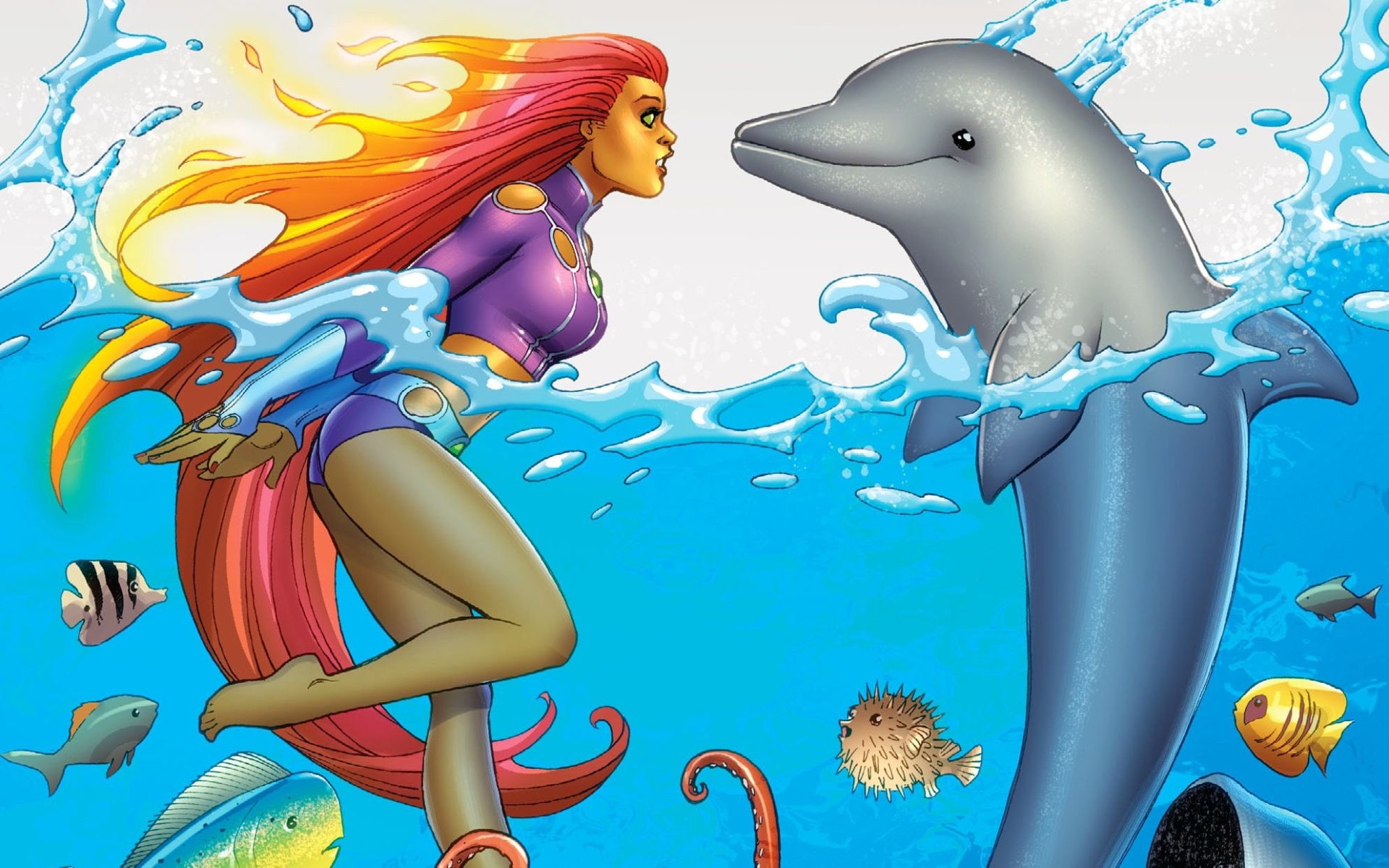 Starfire, 1080P, Comics, HD Wallpaper