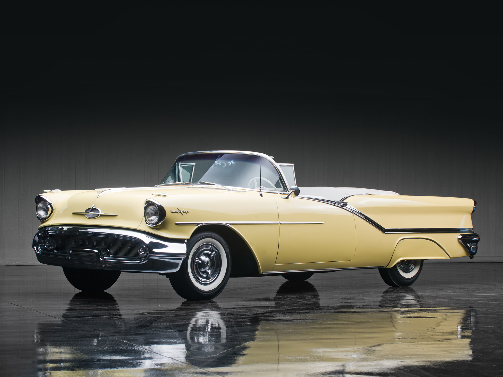 convertible, 1080P, 3067dx, starfire, 1957, oldsmobile, retro, 9 8, HD Wallpaper