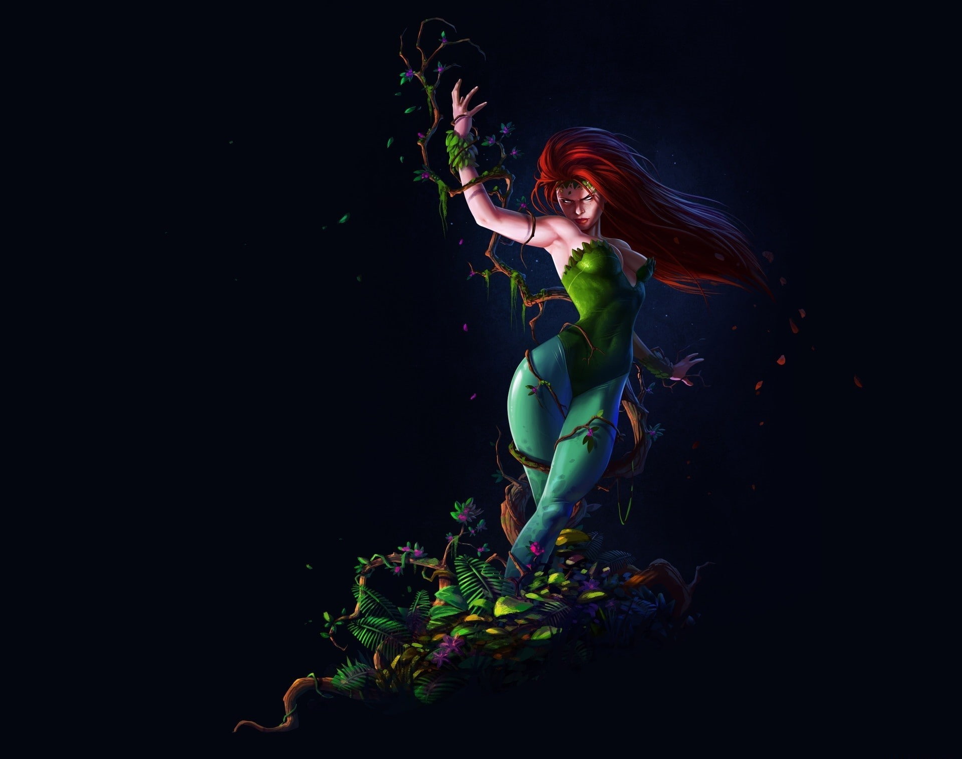 artwork, Poison Ivy, fantasy Art, 1080P, women, HD Wallpaper
