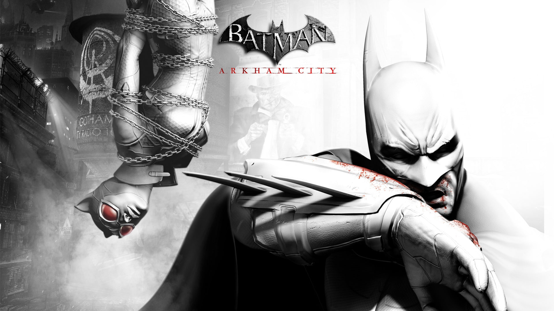 game, poster, city, video, arkham, 1080P, batman, HD Wallpaper