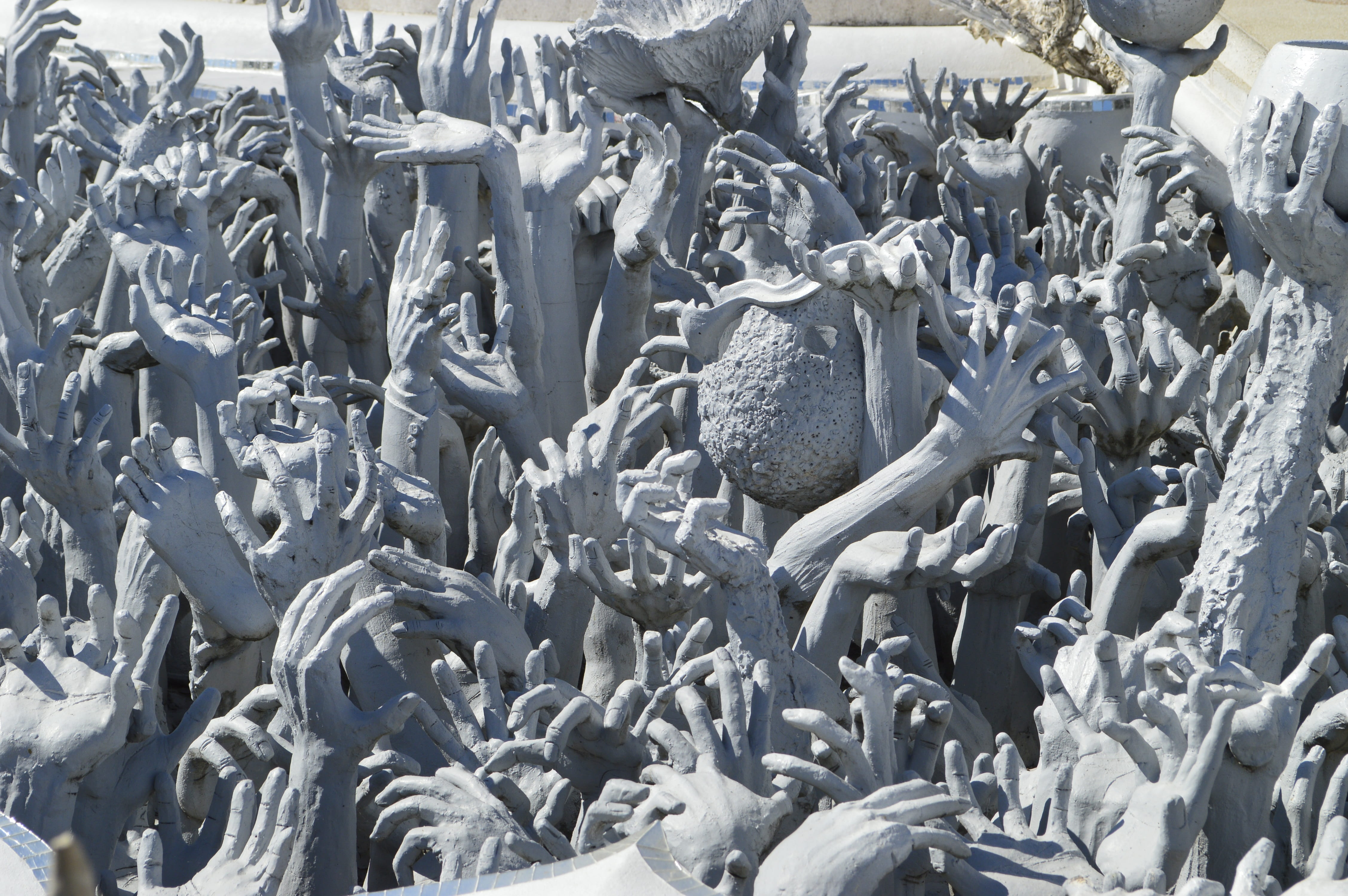 mystery, outdoors, day, mental, apocalypse, no people, statue, group of animals, grave, scary, monster, gothic, representation, death, full frame, cruel, HD Wallpaper