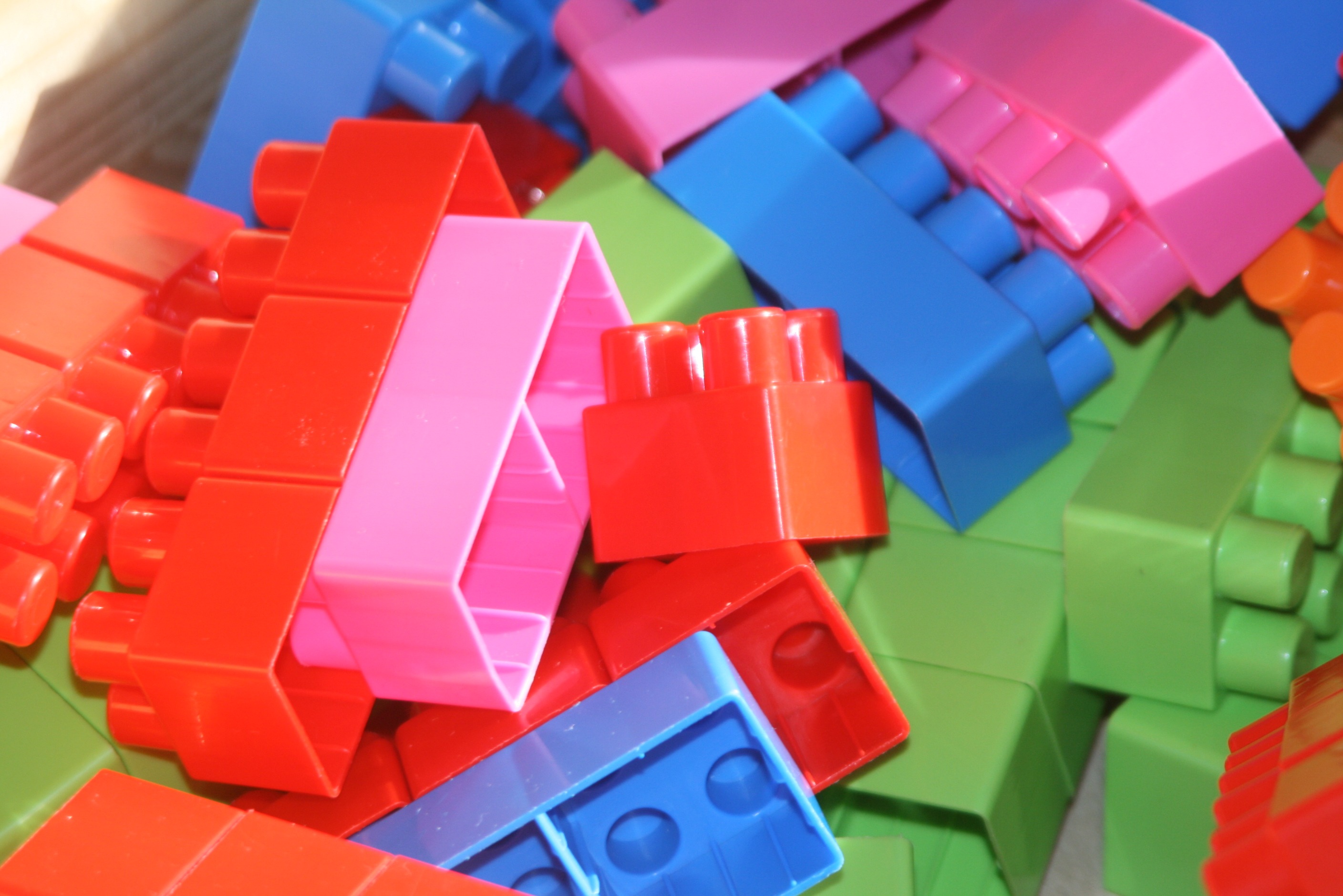 close-up, multi colored, large group of objects, building blocks, toys, toy, red, 2K, childhood, creativity, lego stones, shape, toy block, indoors, still life, HD Wallpaper