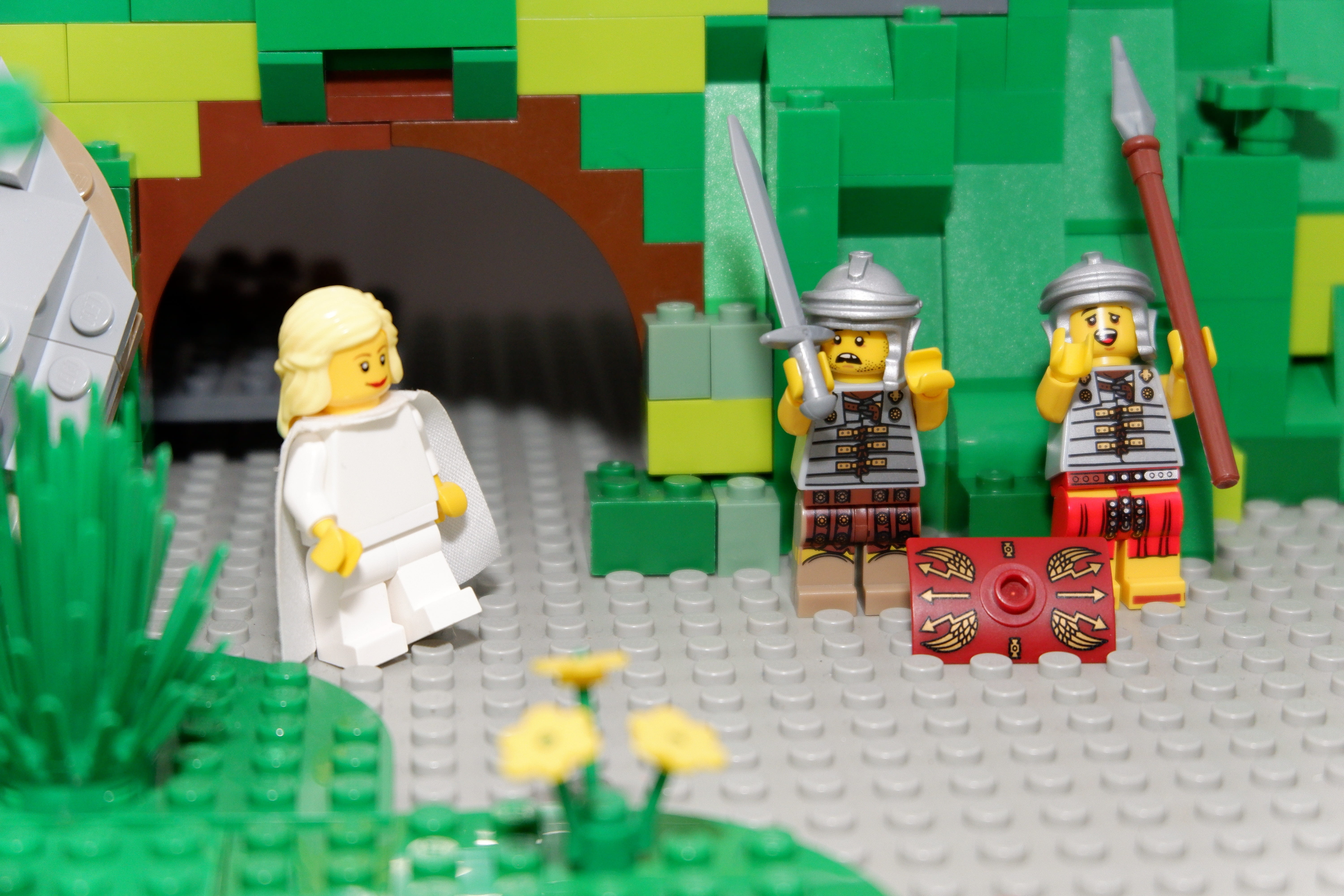 large group of objects, representation, lego, close-up, green color, jesus, human representation, spring, he is risen, multi colored, selective focus, container, HD Wallpaper