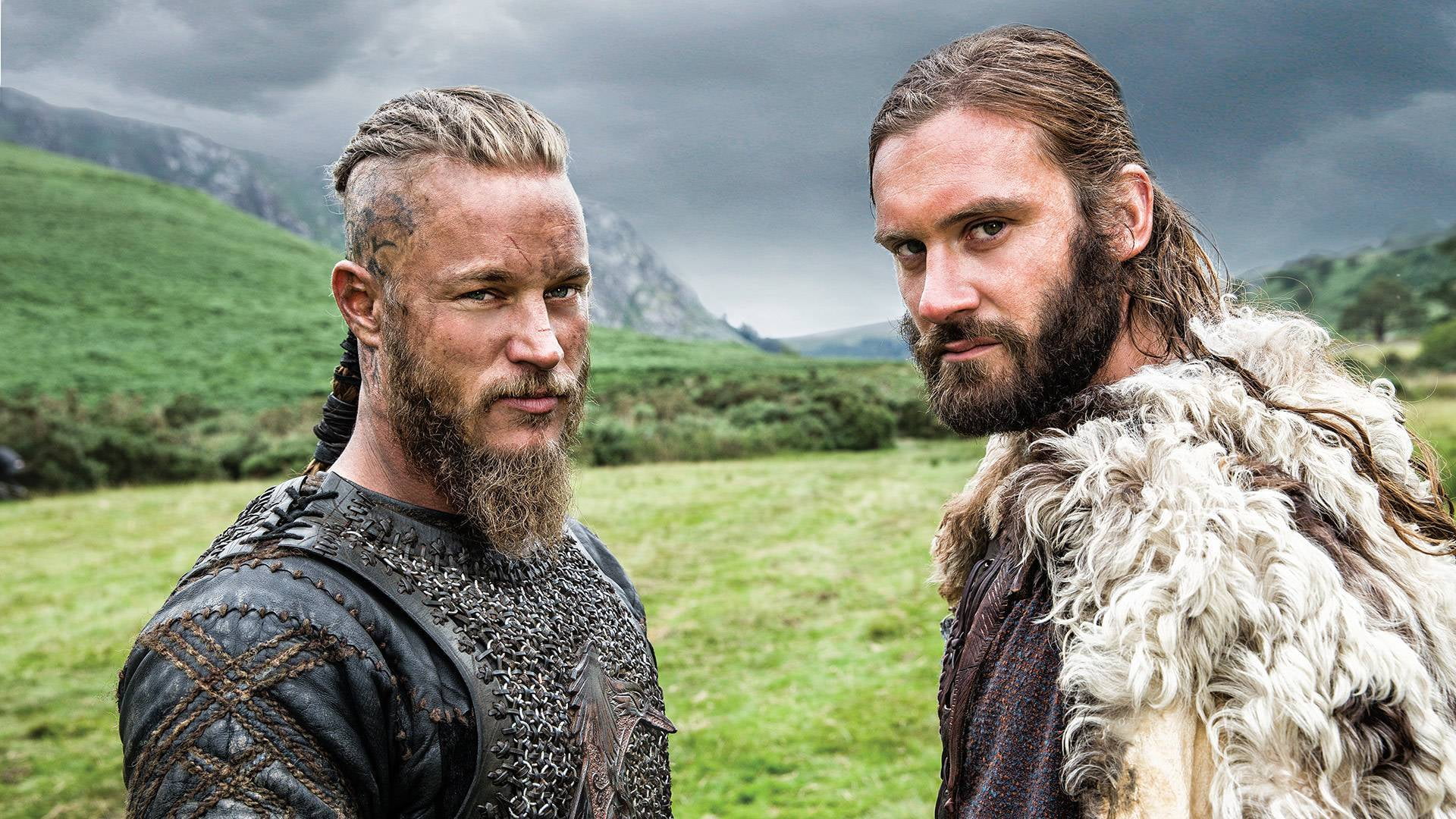 clothing, adult, adults Only, hairstyle, serious, rural Scene, facial hair, day, togetherness, outdoors, real People, adventure, females, Travis Fimmel, HD Wallpaper