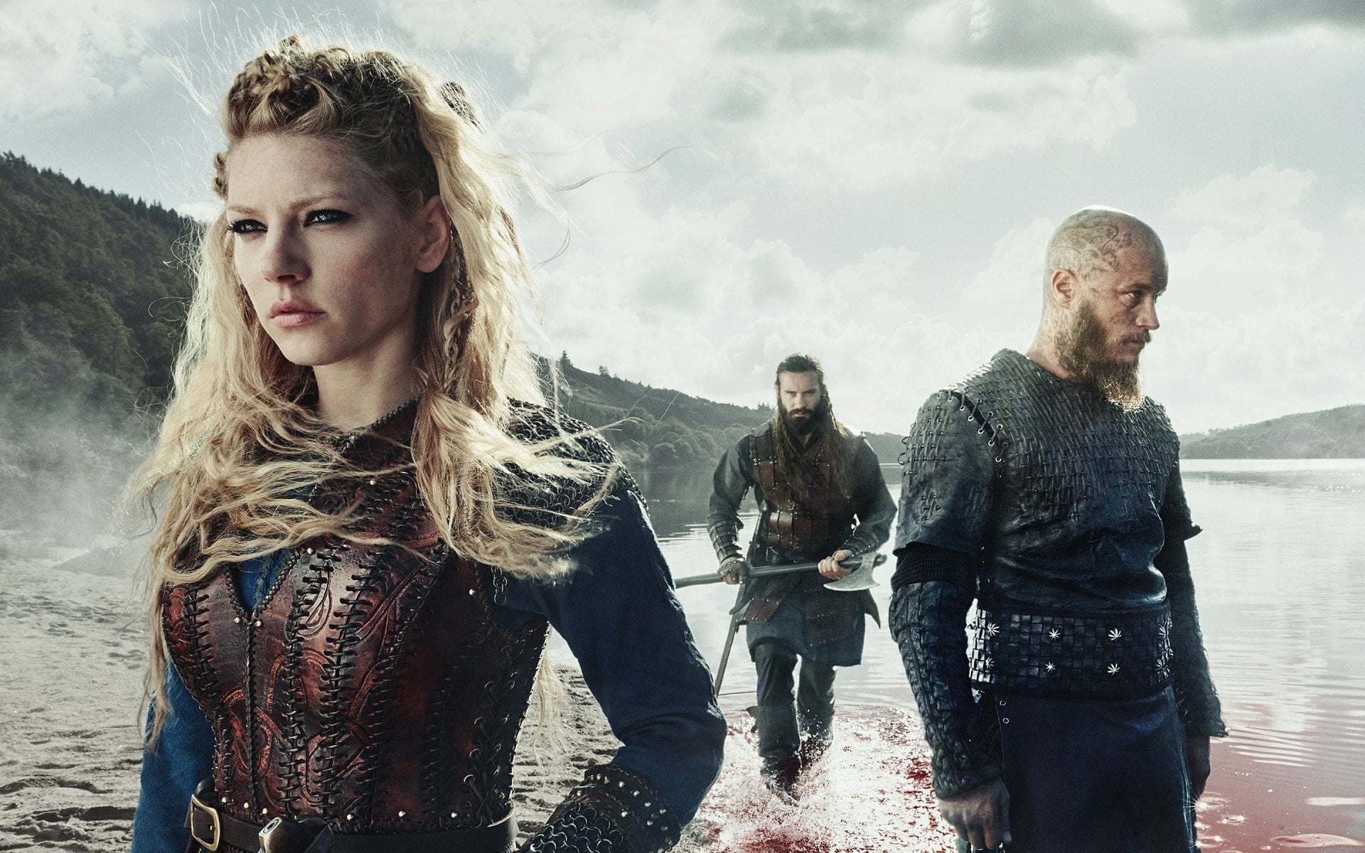 togetherness, front view, lifestyles, young women, casual clothing, friendship, teenager, hairstyle, water, day, standing, outdoors, real people, Lagertha (Vikings), HD Wallpaper