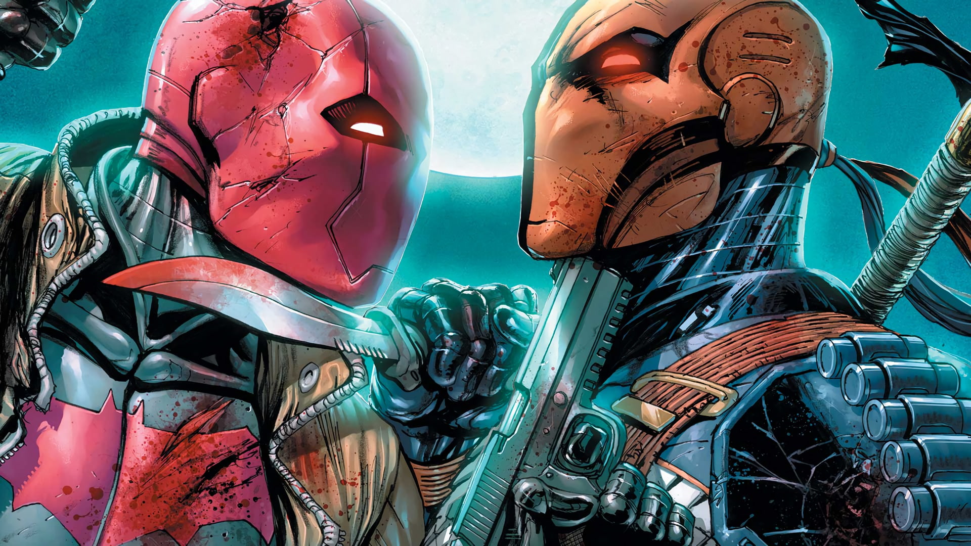 1080P, DC Comics, Deathstroke, Red Hood, HD Wallpaper