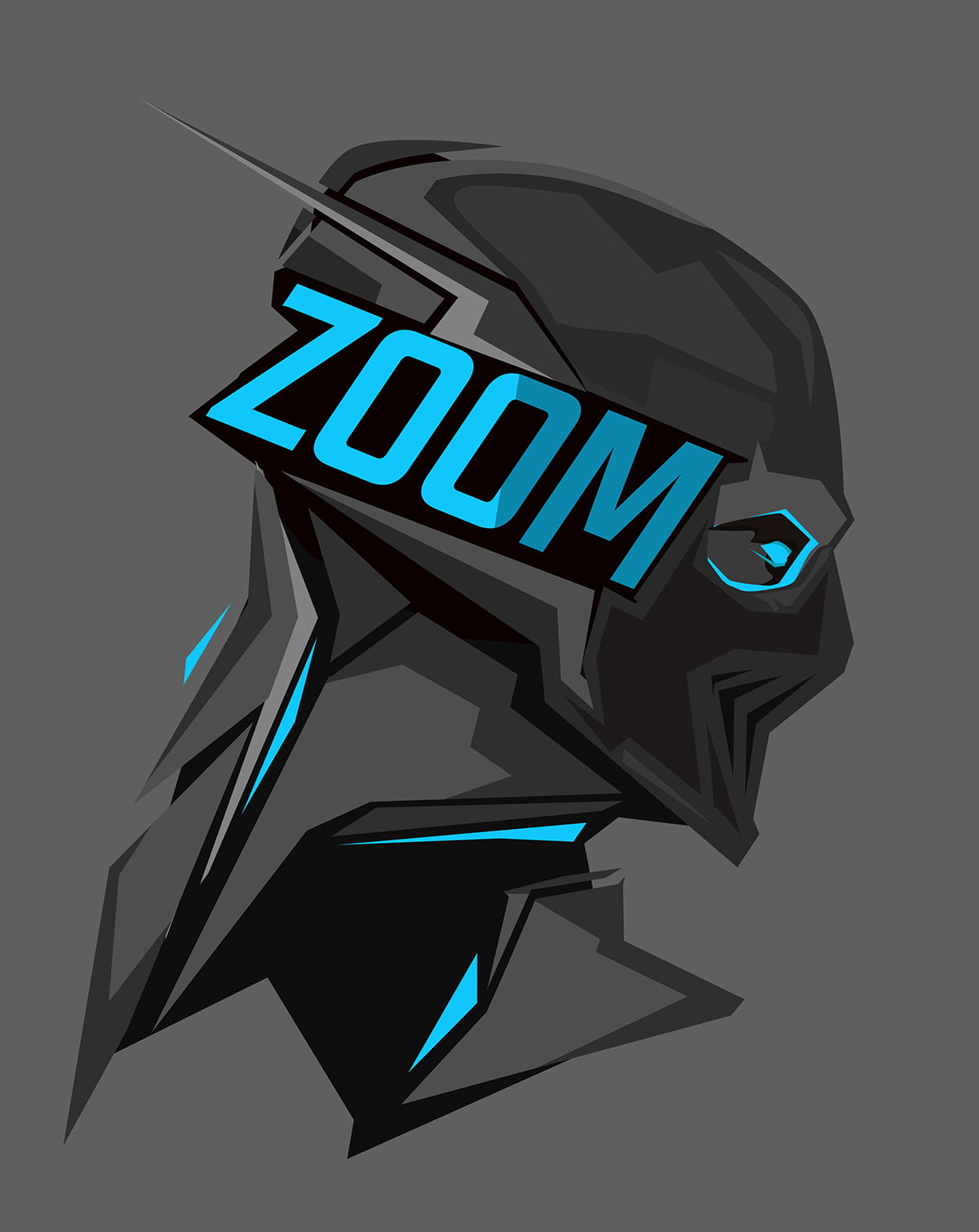 720P, Zoom (fictional character), gray background, DC Comics, Phone HD Wallpaper