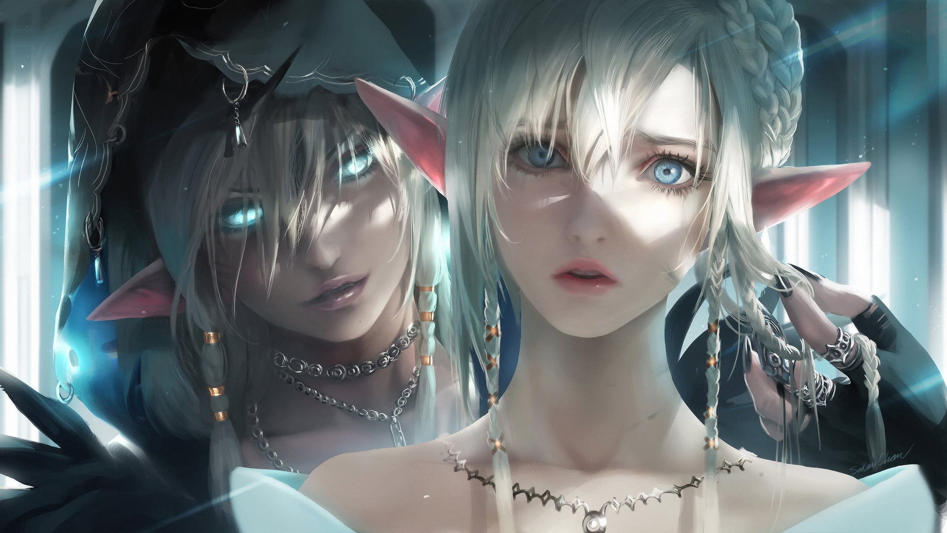 113 Character, fantasy art, anime girls, original characters, illustration, 1080P, elven, HD Wallpaper