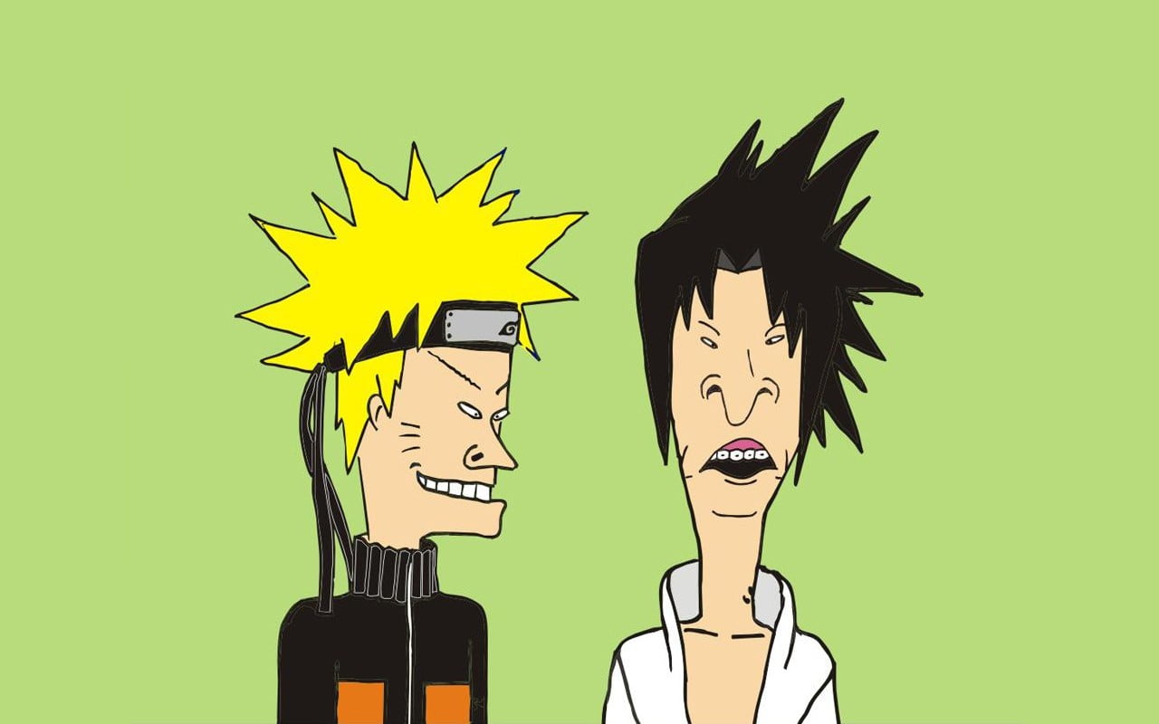 representation, men, green color, Beavis, body part, nature, human face, human body part, 720P, beavis and butthead, digital, one person, Uzumaki Naruto, HD Wallpaper