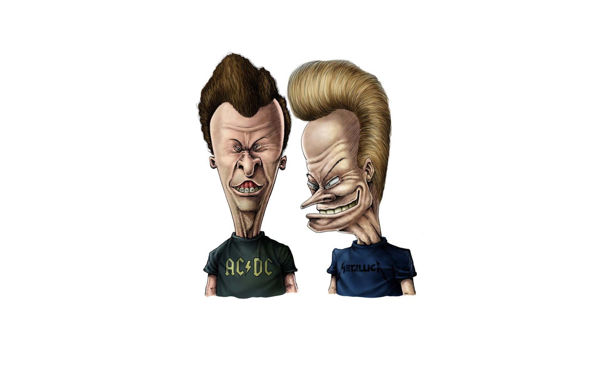 portrait, young women, mouth open, making a face, indoors, toothy, copy space, one person, human body part, text, shock, Beavis and Butthead, white background, HD Wallpaper