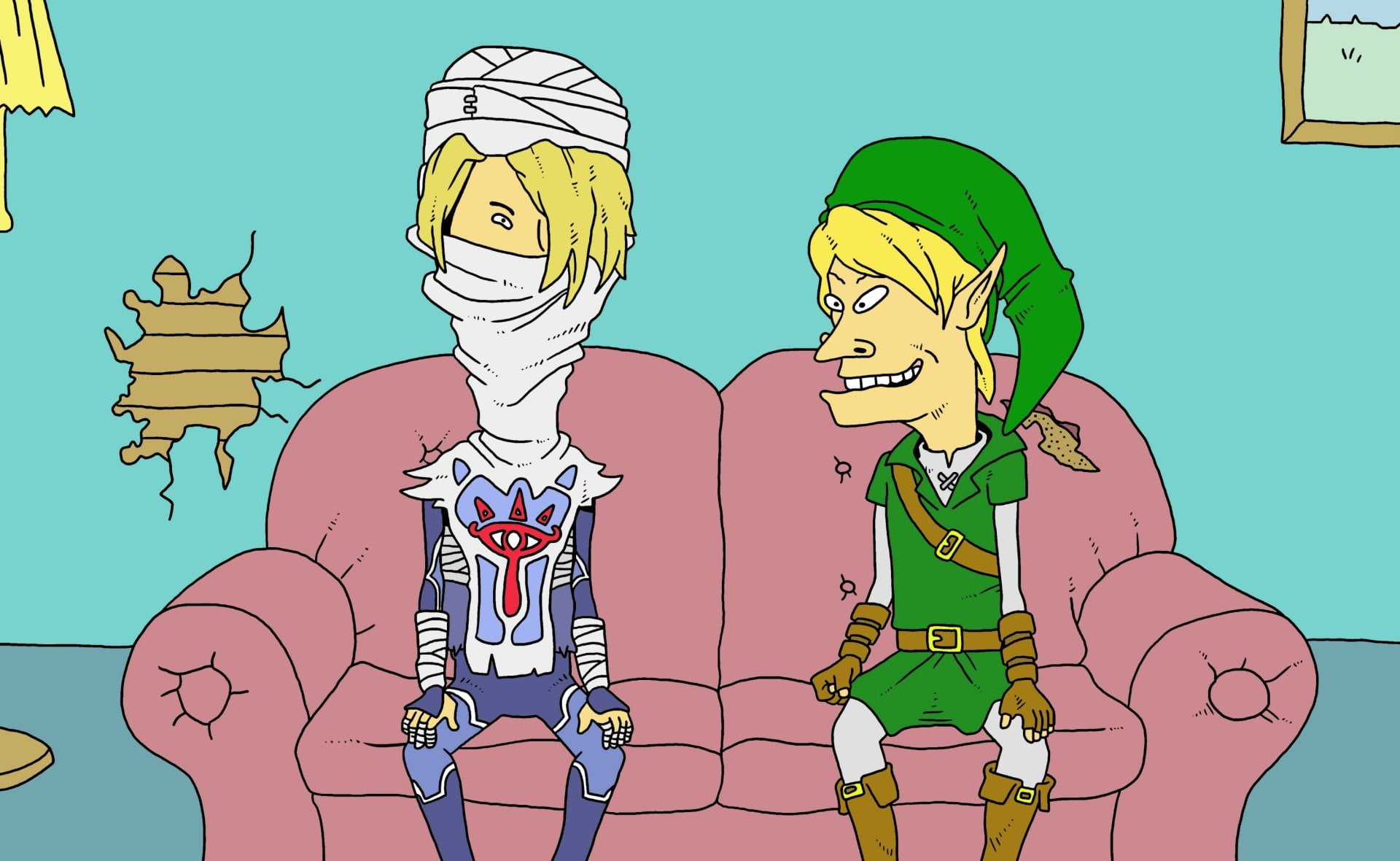 1080P, couch, humor, cartoon, sitting, Beavis and Butthead, HD Wallpaper