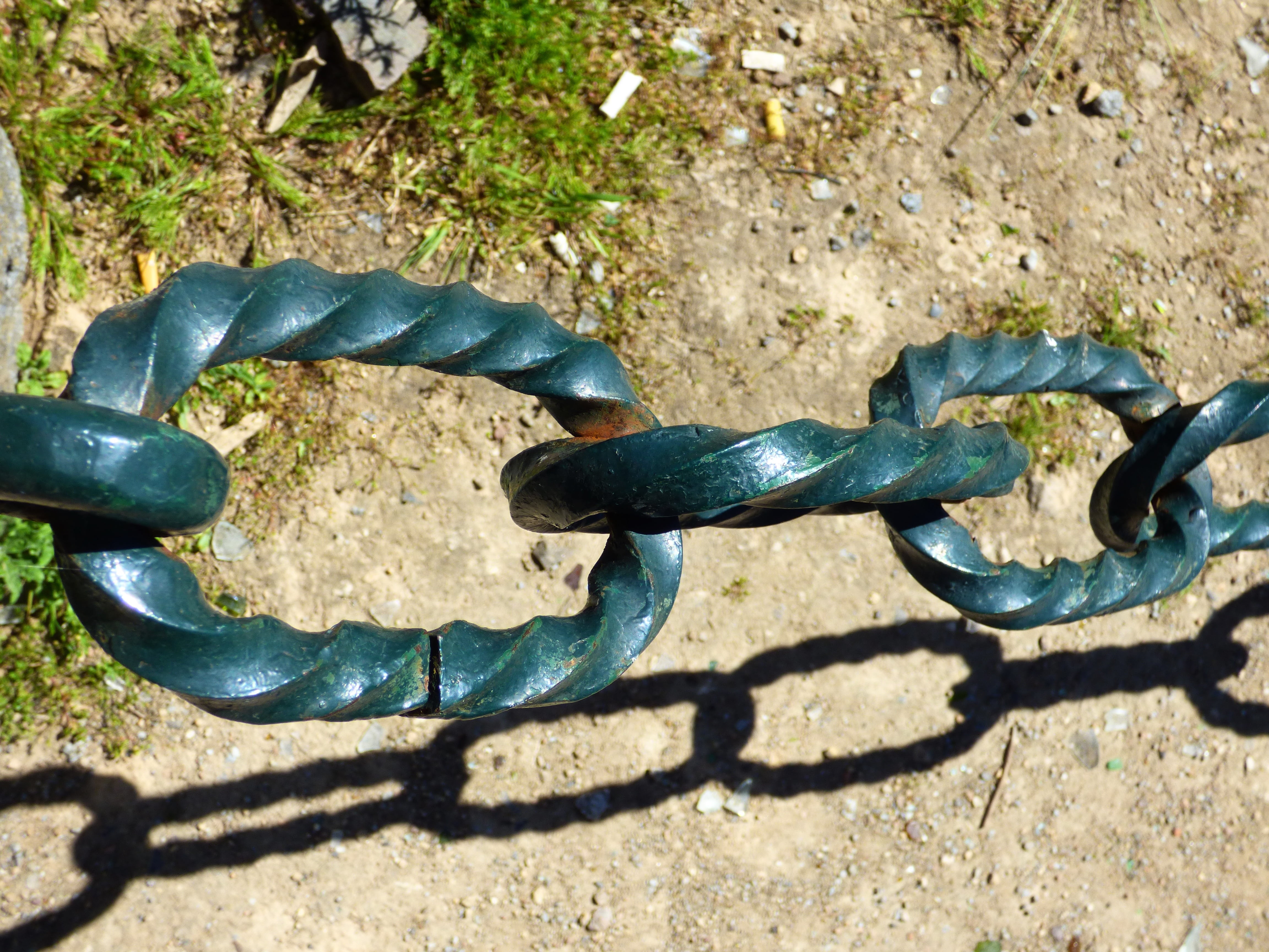 field, land, metal, solid, sunlight, close-up, day, string, security, 4K, connection, chain, no people, giant links, protection, outdoors, rock, rock - object, HD Wallpaper