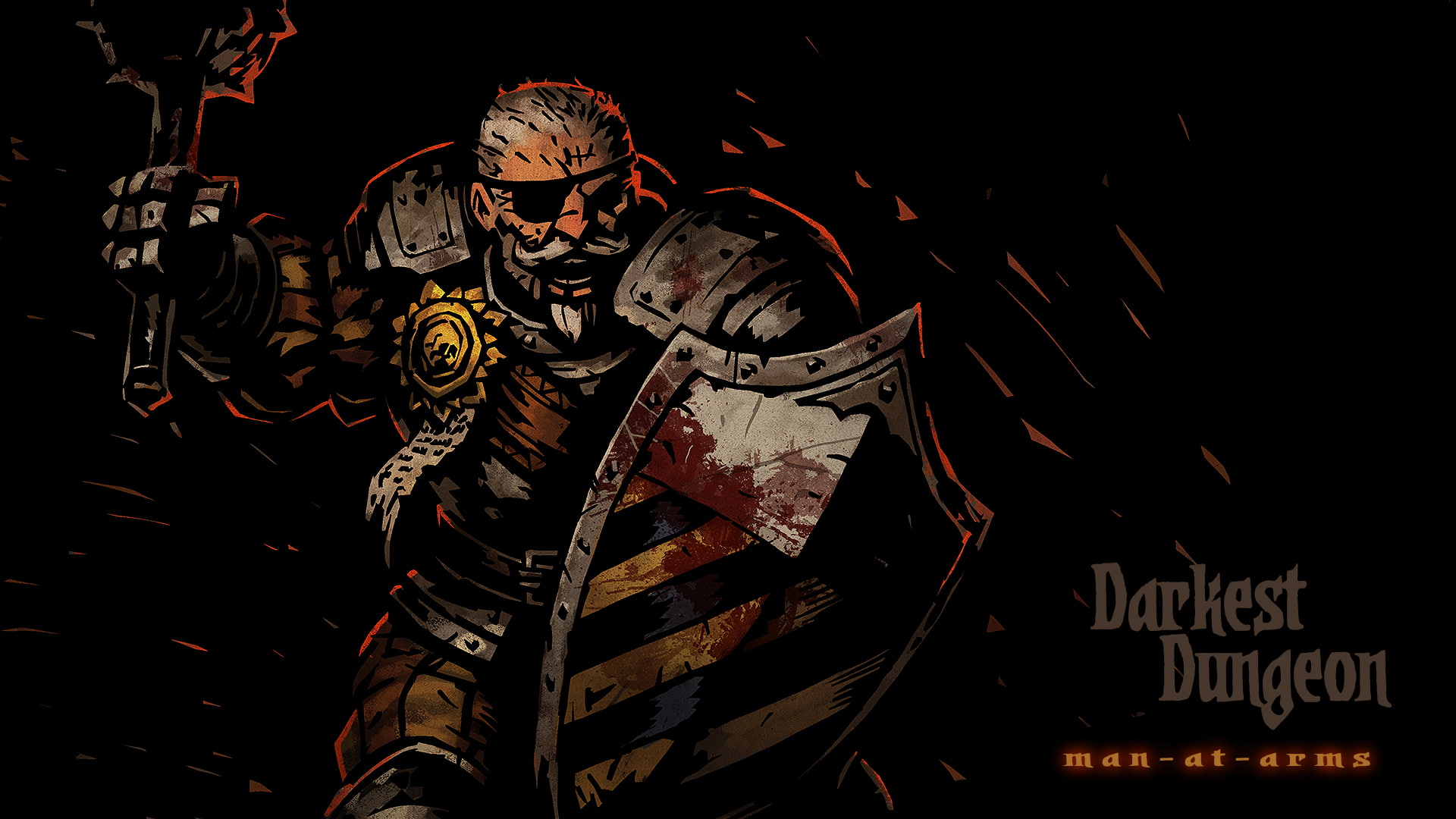 text, mask, obscured face, young men, 1080P, human representation, three quarter length, Darkest Dungeon, standing, young adult, representation, indoors, HD Wallpaper